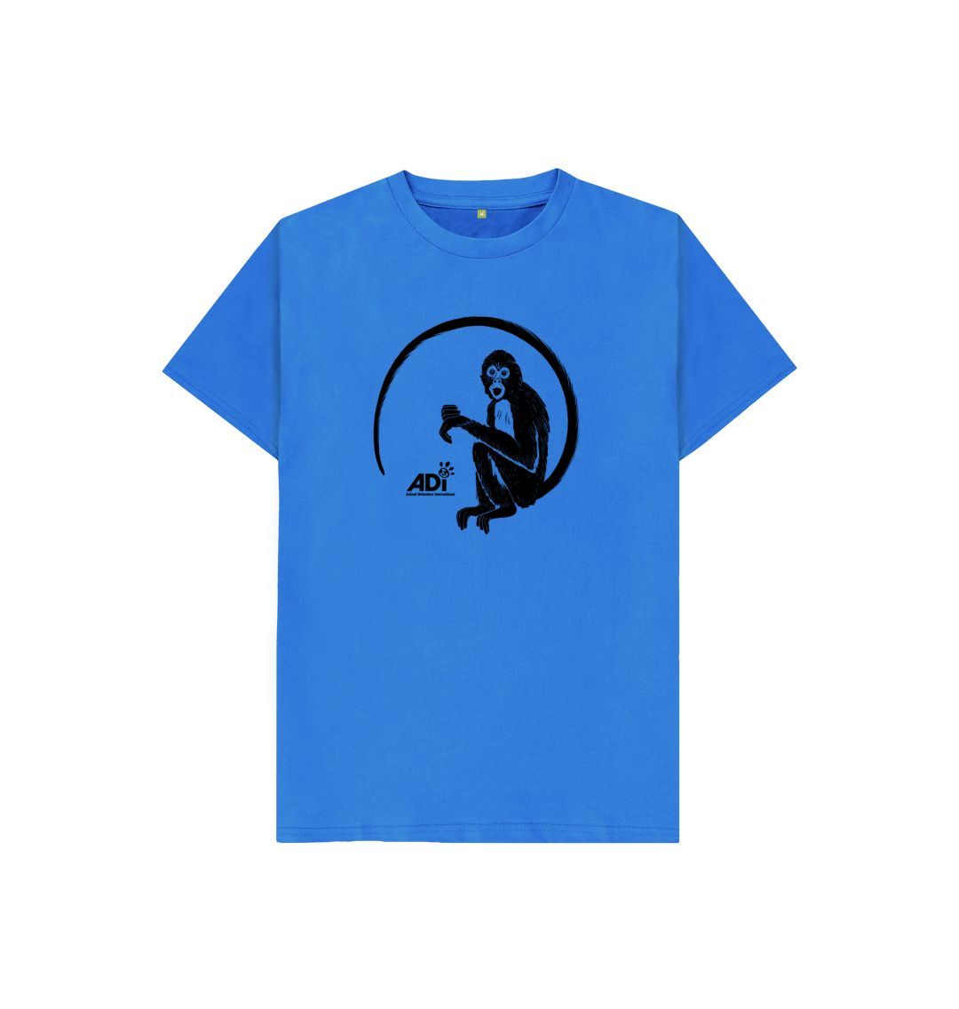 Bright Blue Spider Monkey Kids T-Shirt