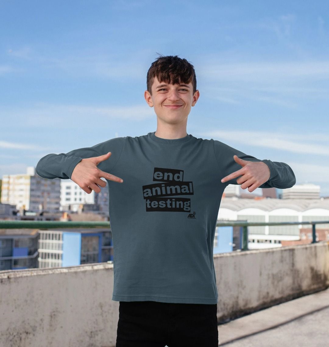 End Animal Testing Kids Long-Sleeved T-Shirt