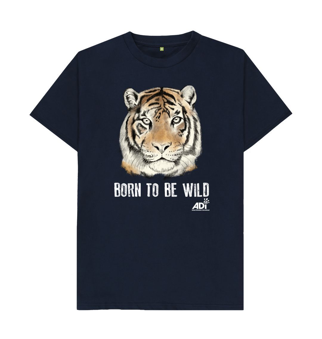 Navy Blue Born To Be Wild Dark Men's T-Shirt