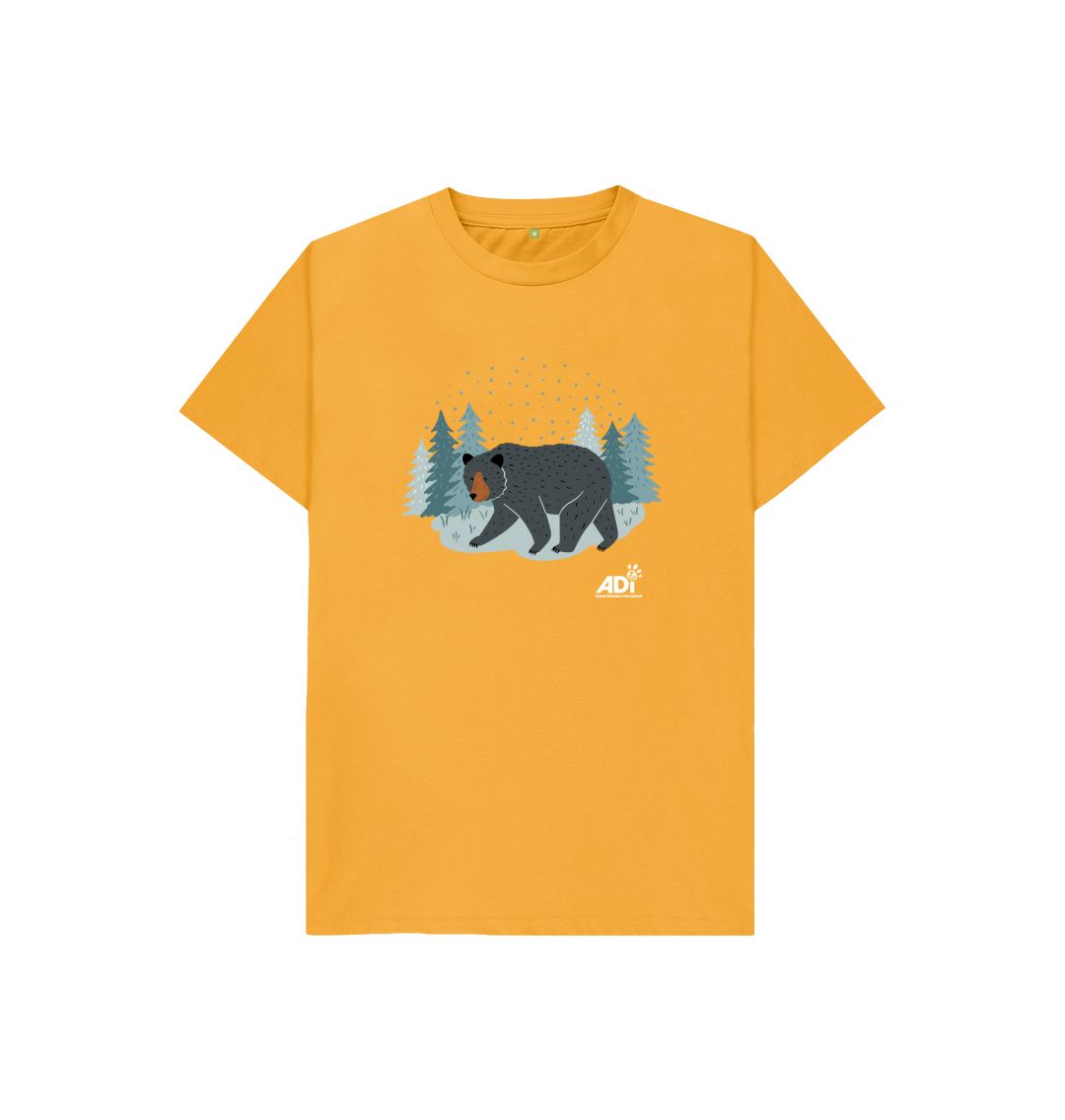 Mustard Winter Bear Kids T-Shirt
