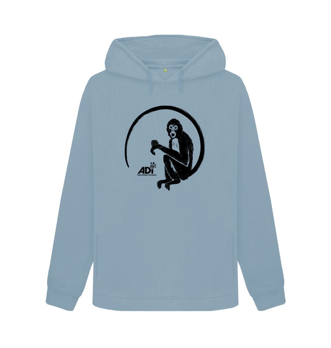 Stone Blue Spider Monkey Women's Hoodie