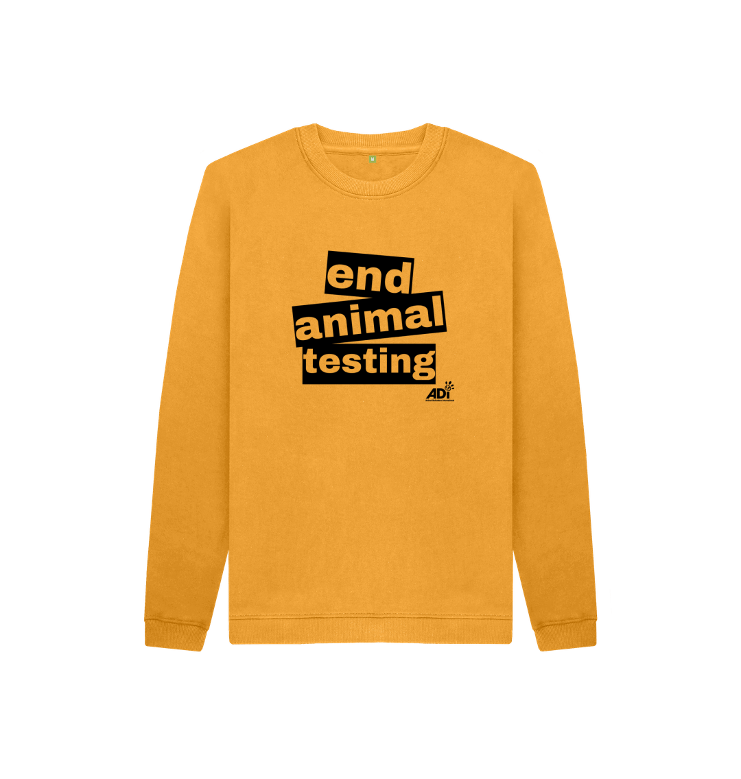 Mustard End Animal Testing Kids Jumper