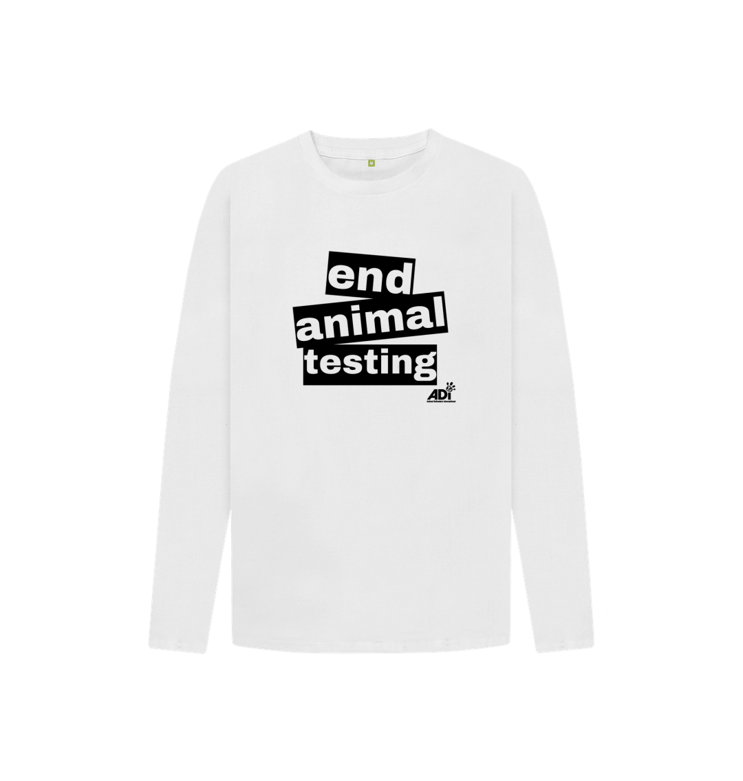 White End Animal Testing Kids Long-Sleeved T-Shirt