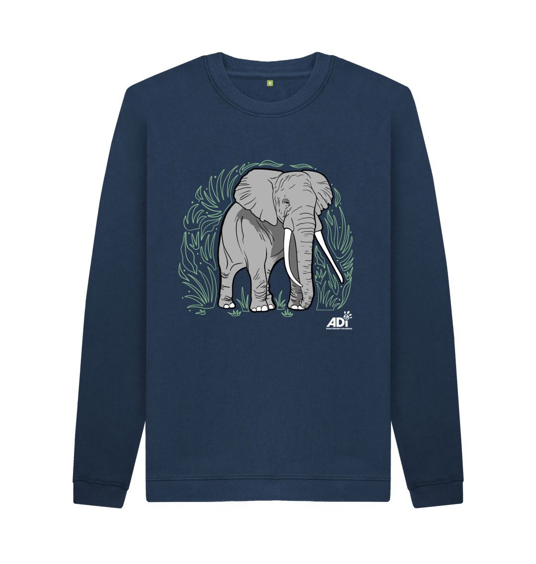 Navy Blue Elephant Men's Sweatshirt