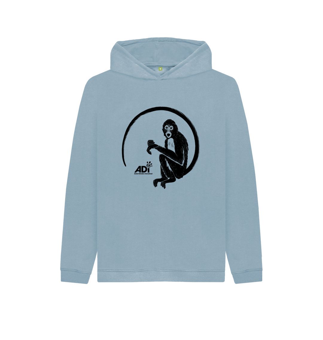 Stone Blue Spider Monkey Kids Hoody