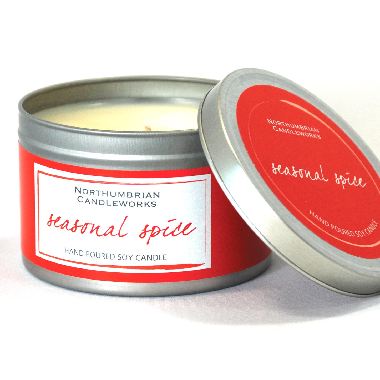 Scented candle seasonal spice