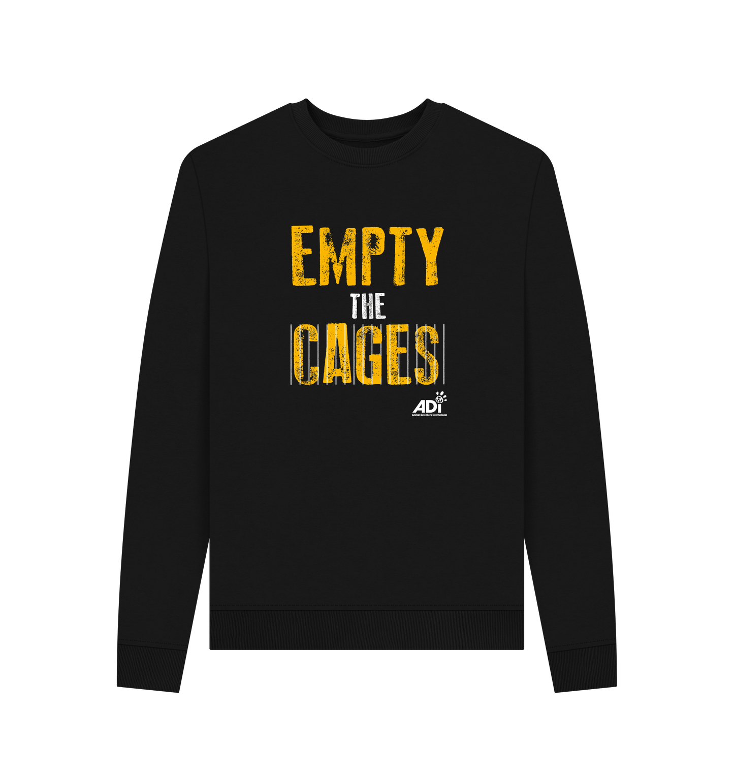 Black Printed Sweater Front