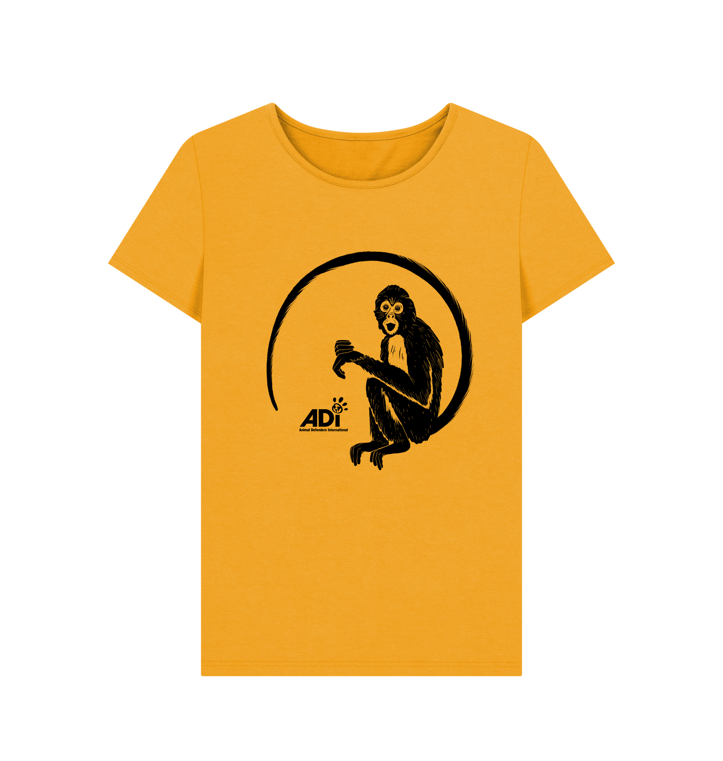Mustard Printed T-shirt Front