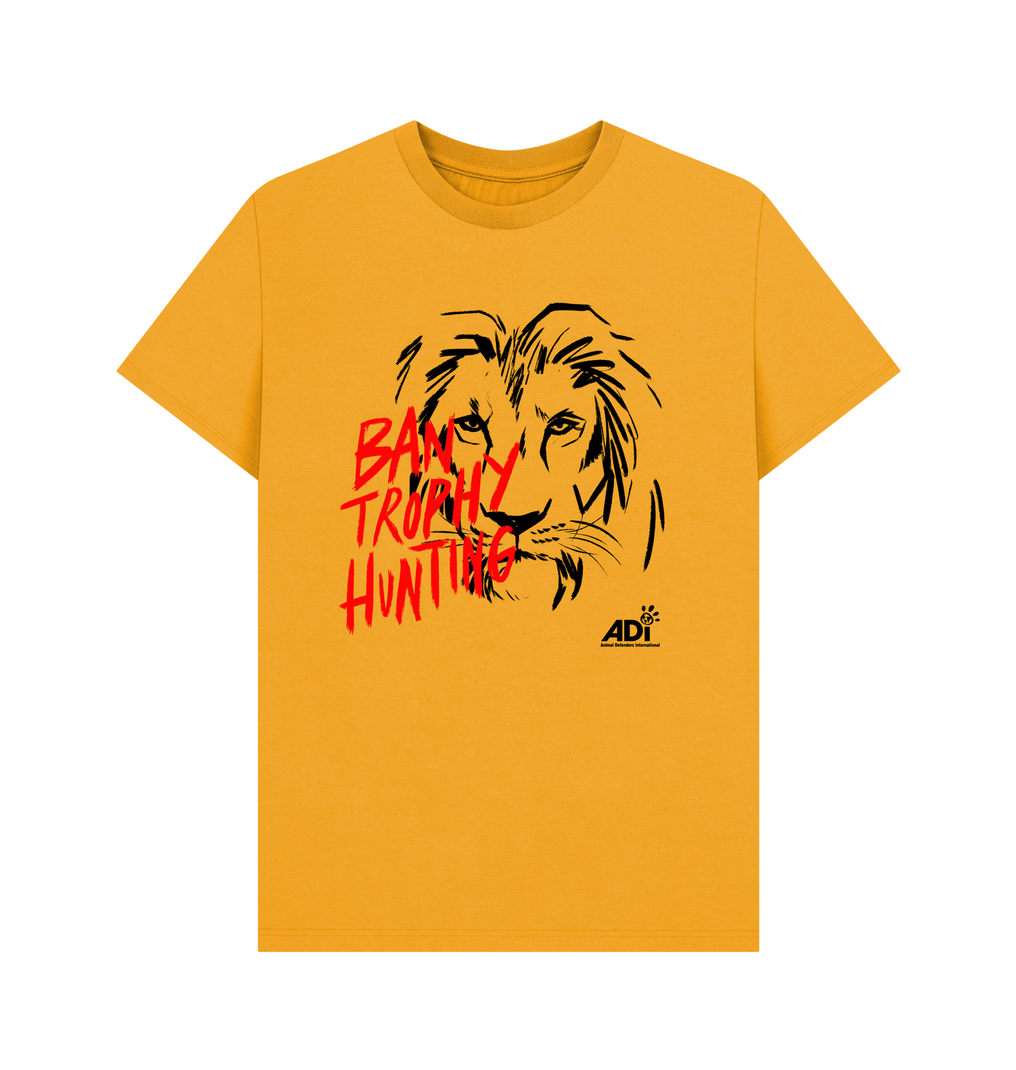 Mustard Printed T-shirt Front