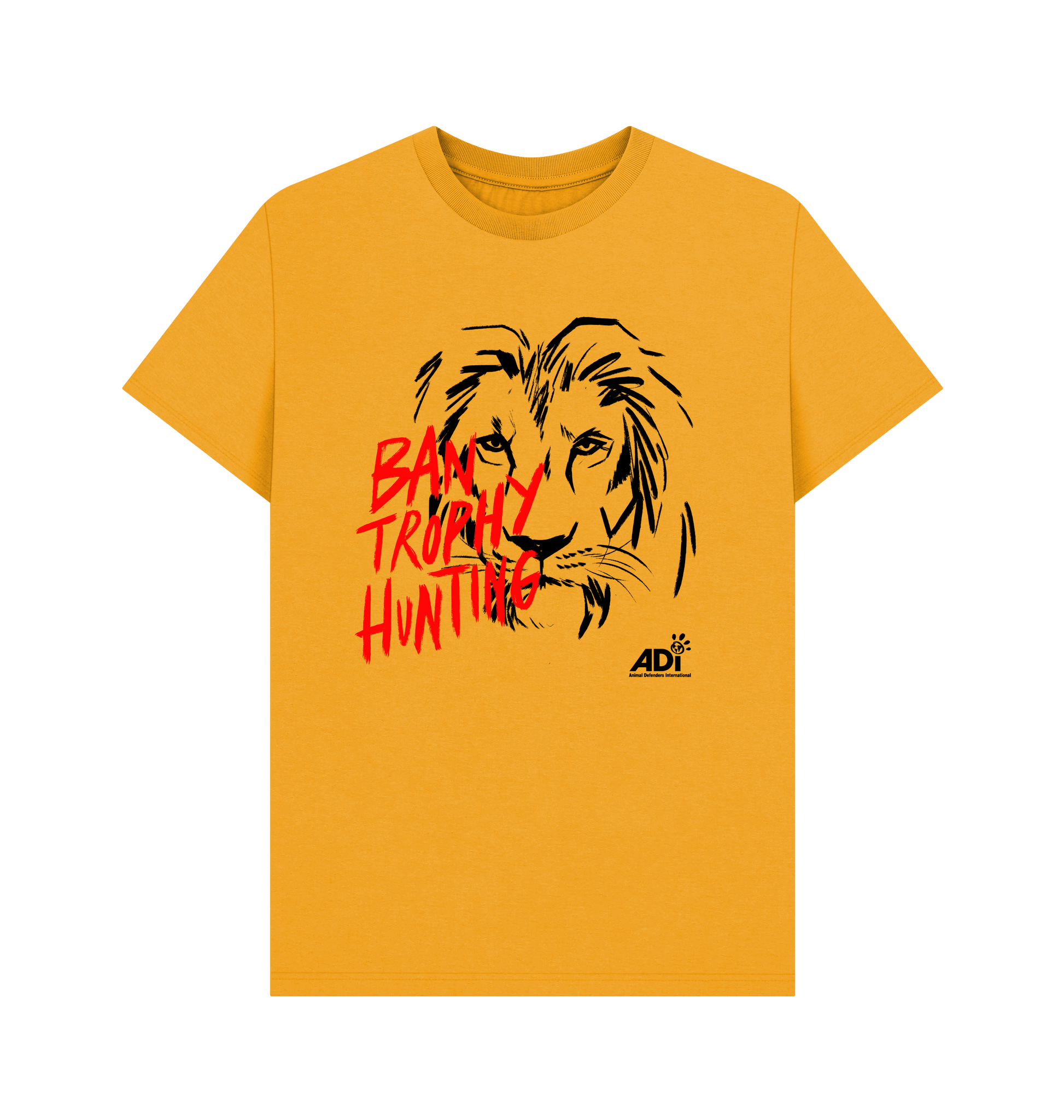 Mustard Printed T-shirt Front