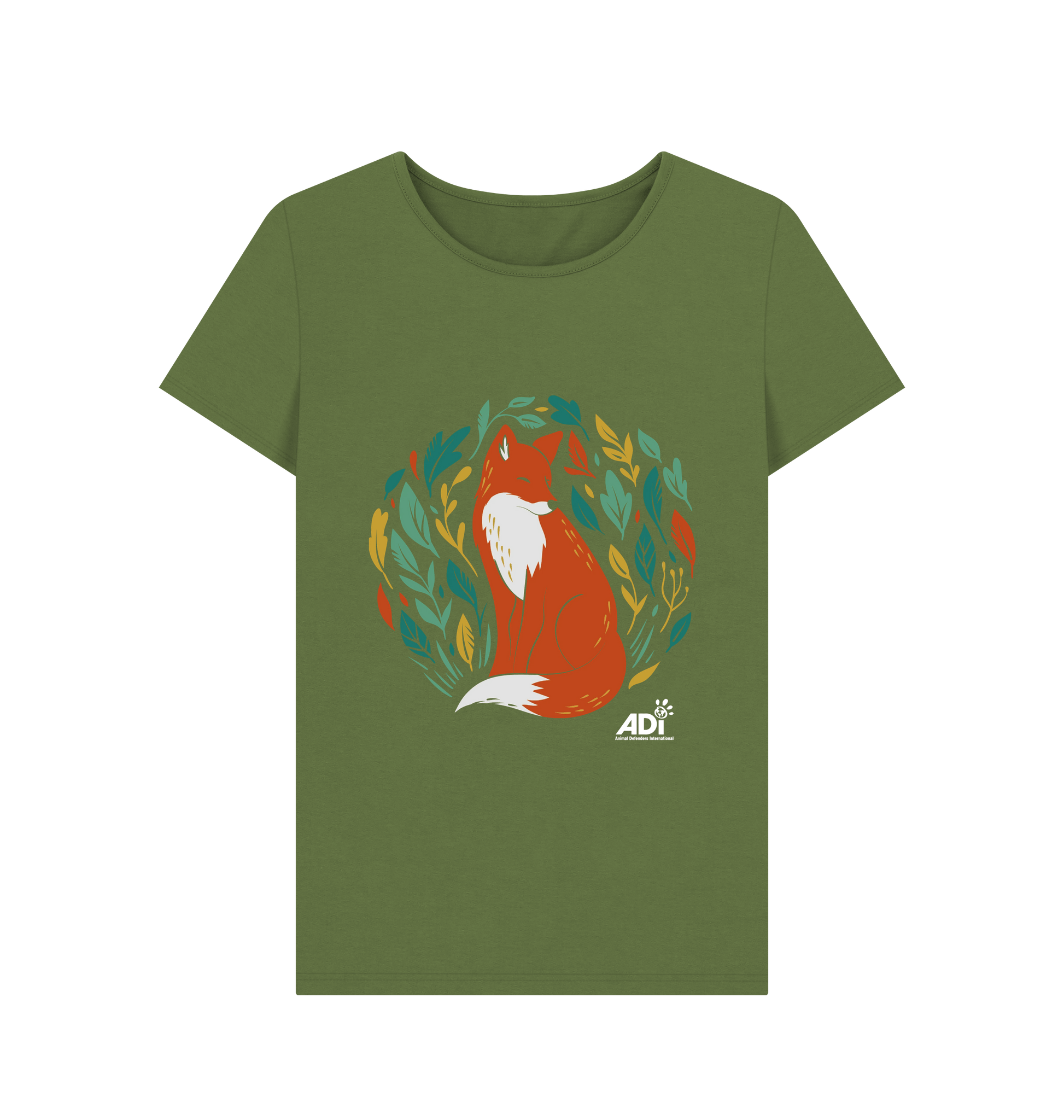 Khaki Printed T-shirt Front