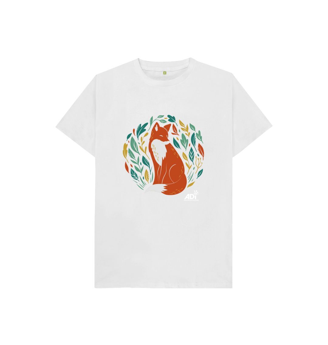 White Autumn Fox Kids T-Shirt