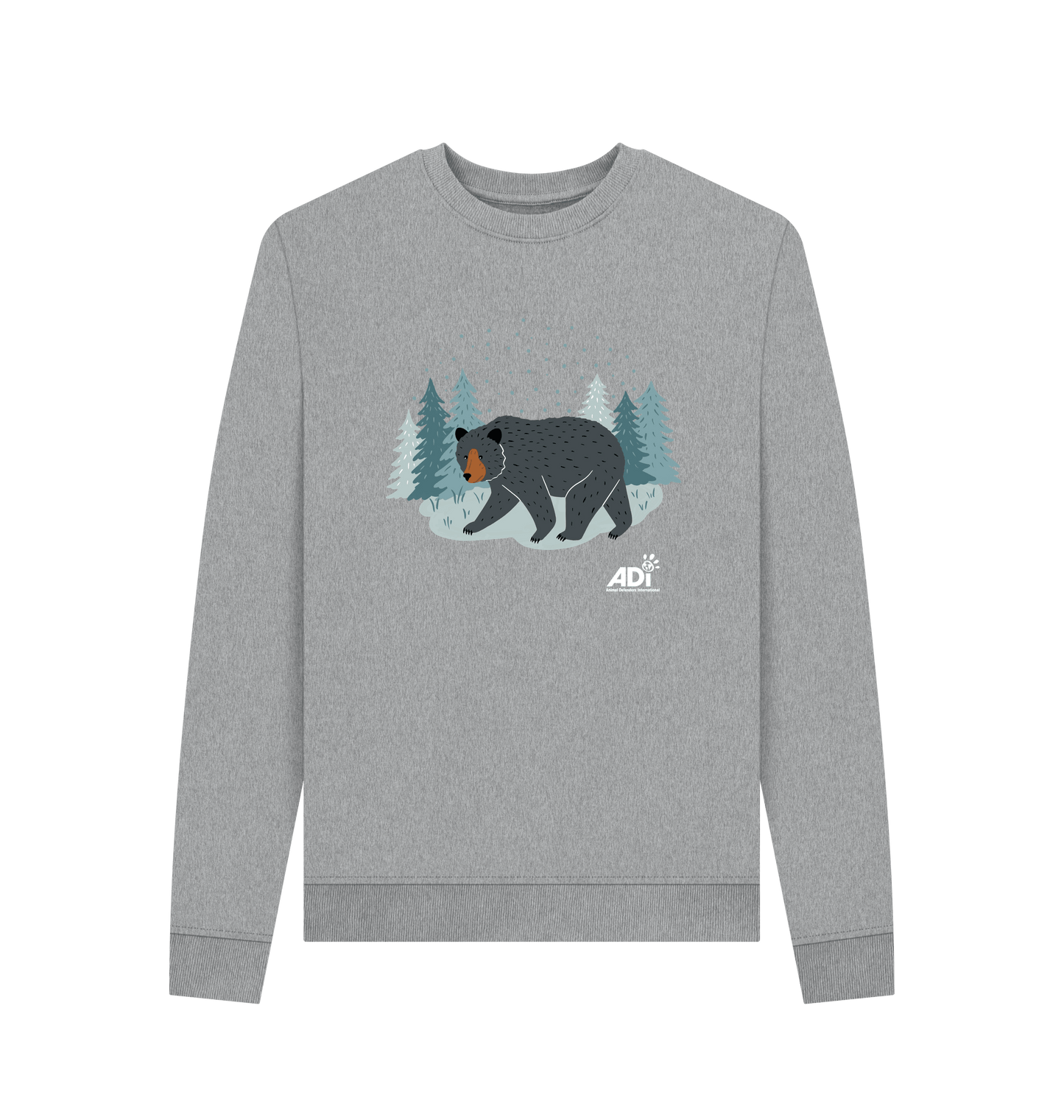 Light Heather Printed Sweater Front