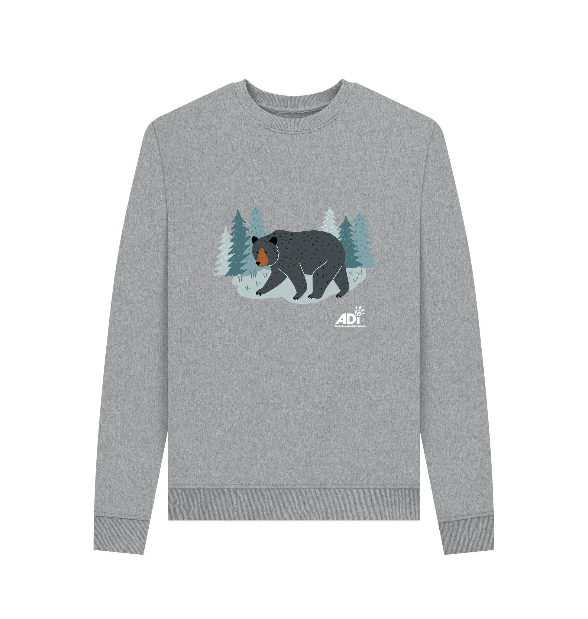 Light Heather Printed Sweater Front