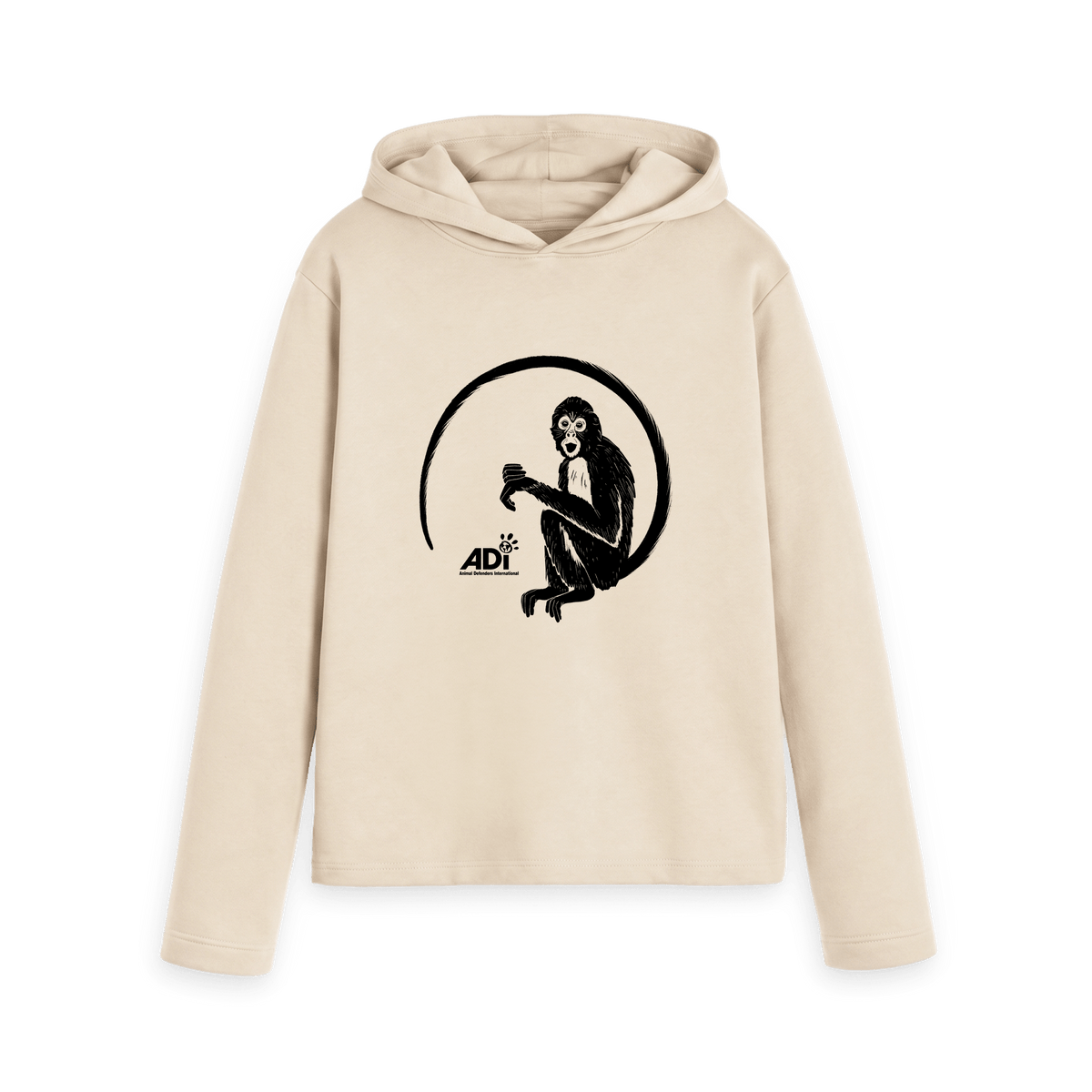 Oat Printed Hoody Front
