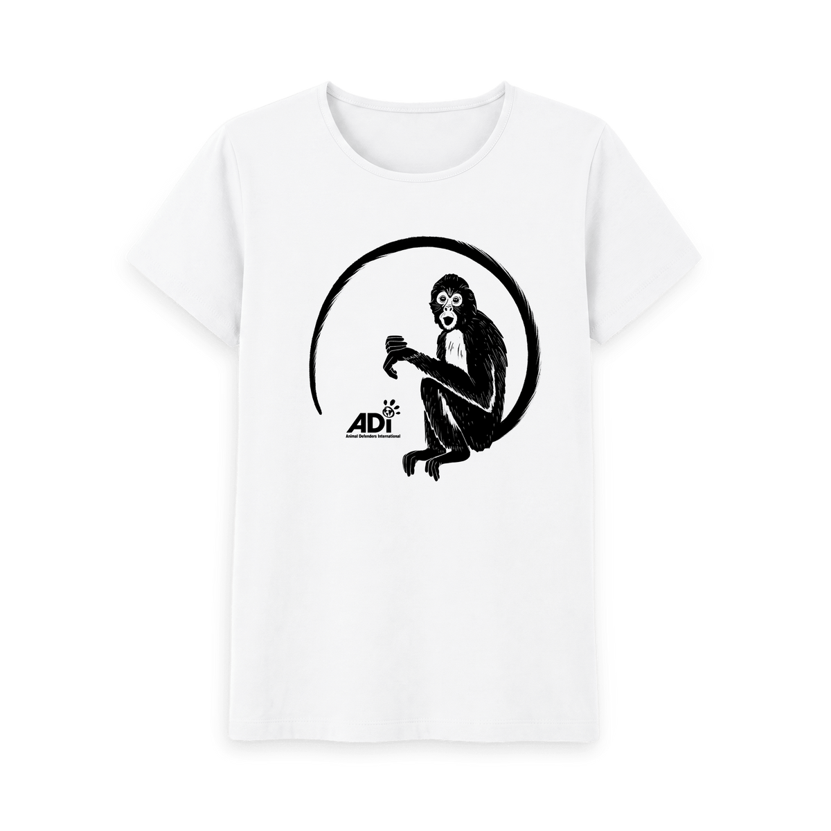 White Printed T-shirt Front