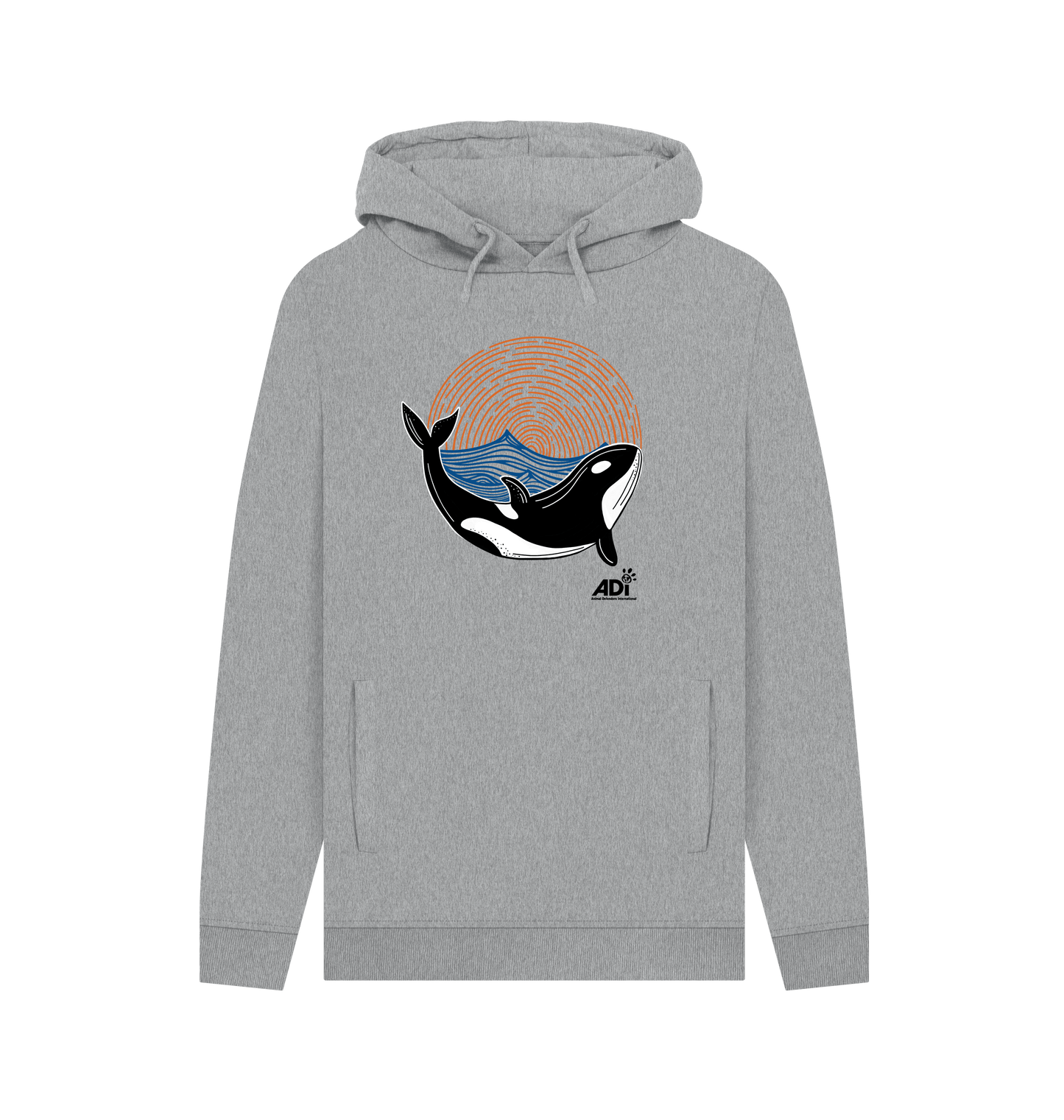 Light Heather Printed Hoody Front