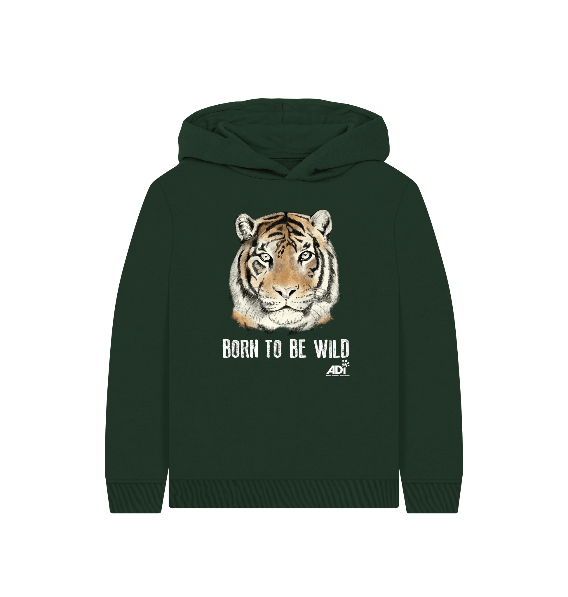 Evergreen Printed Kids Hoodie Front