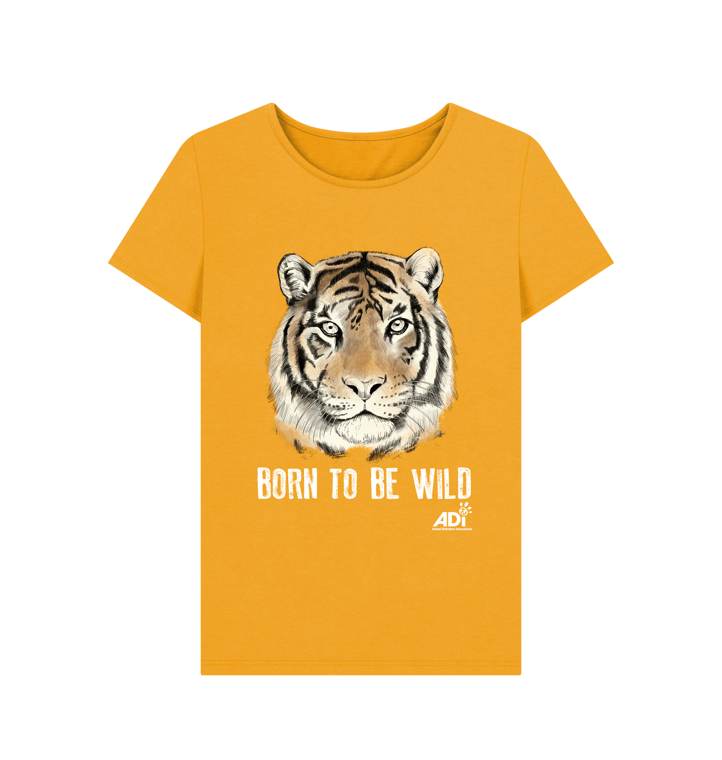 Mustard Printed T-shirt Front