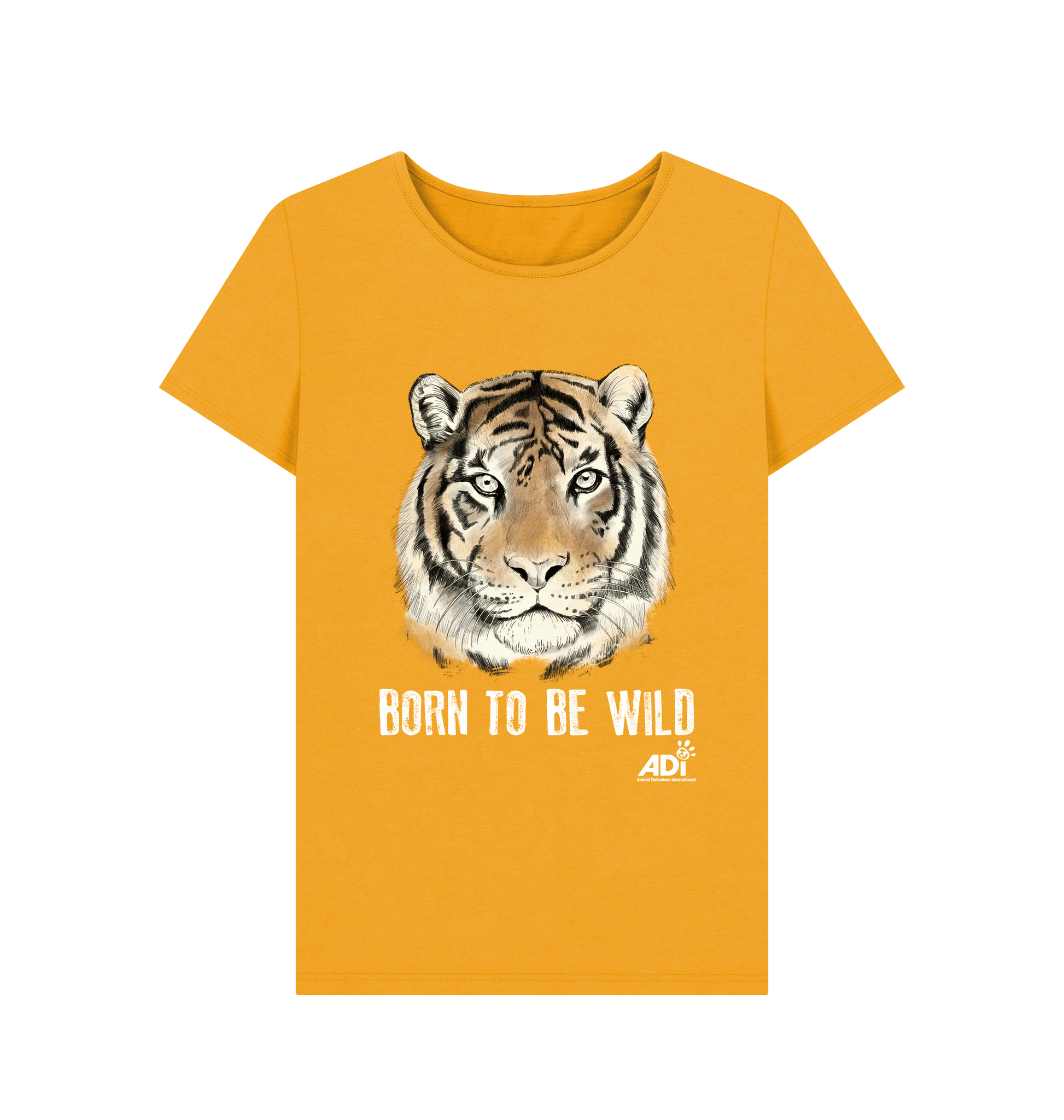 Mustard Printed T-shirt Front