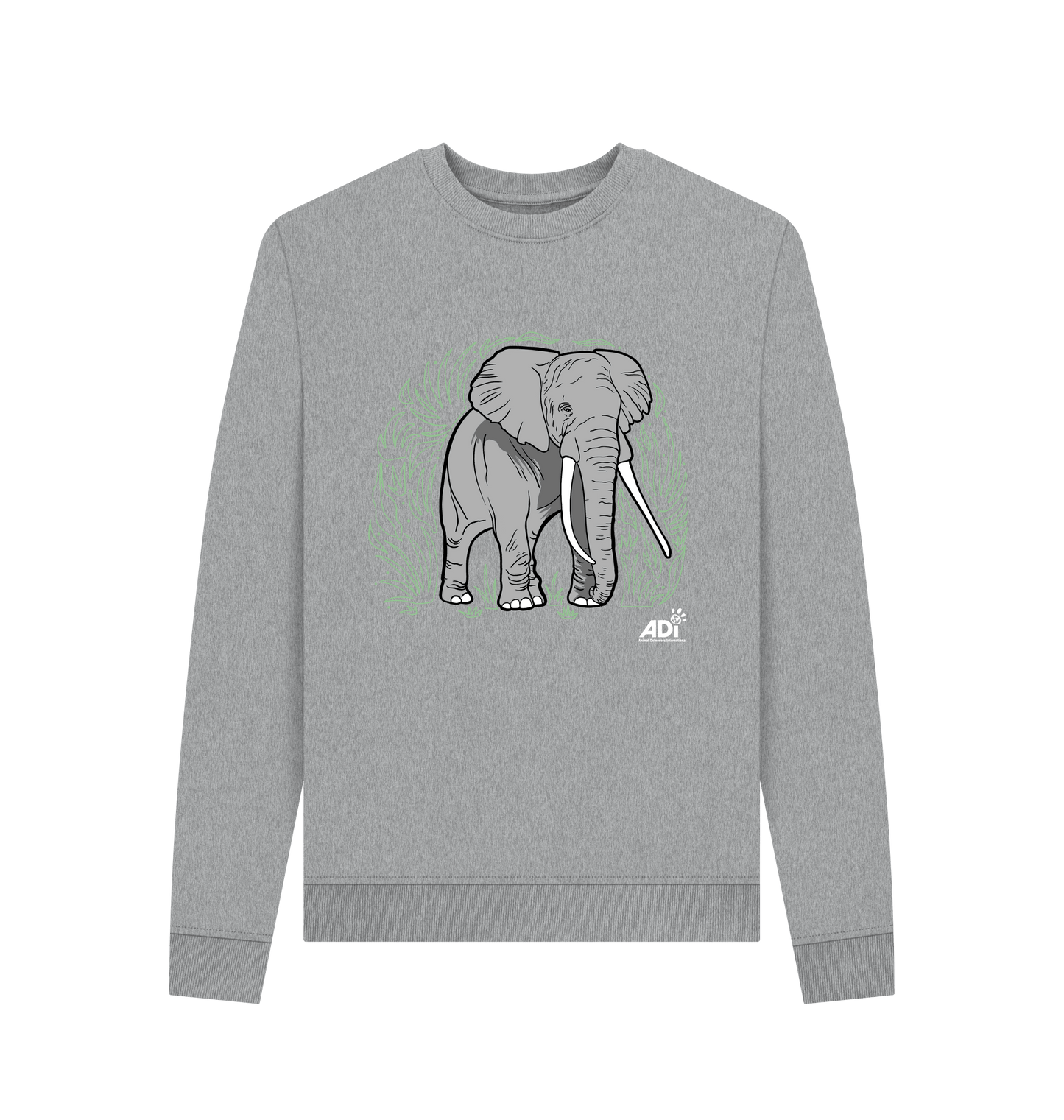 Light Heather Printed Sweater Front