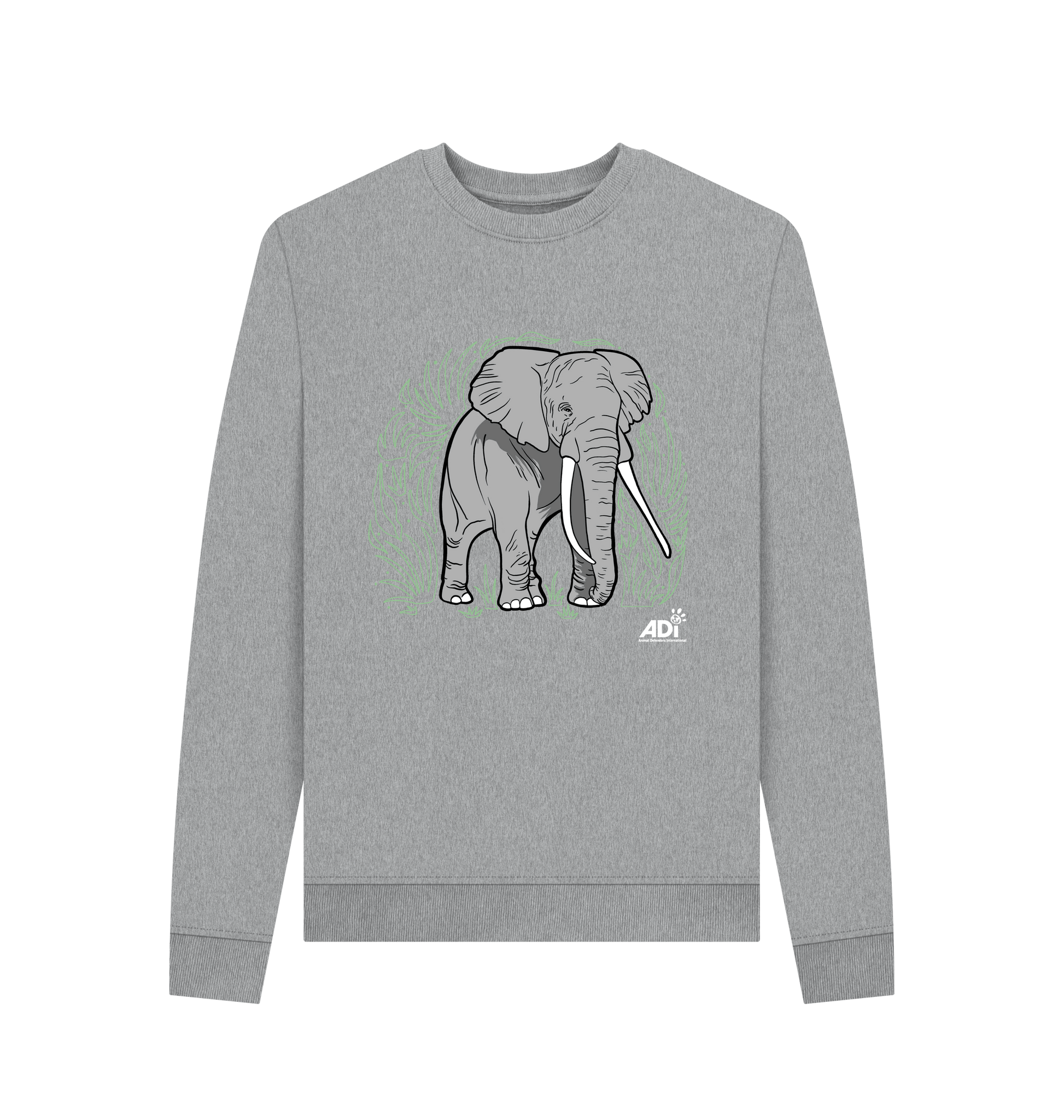Light Heather Printed Sweater Front
