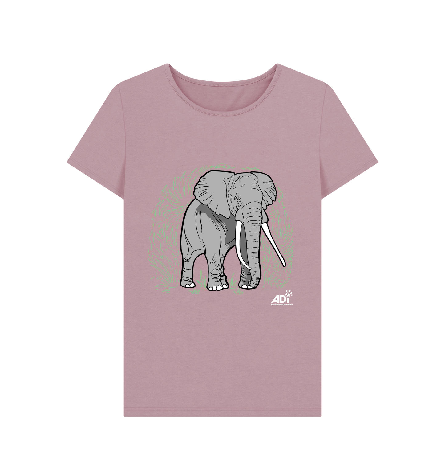 Mauve Printed T-shirt Front