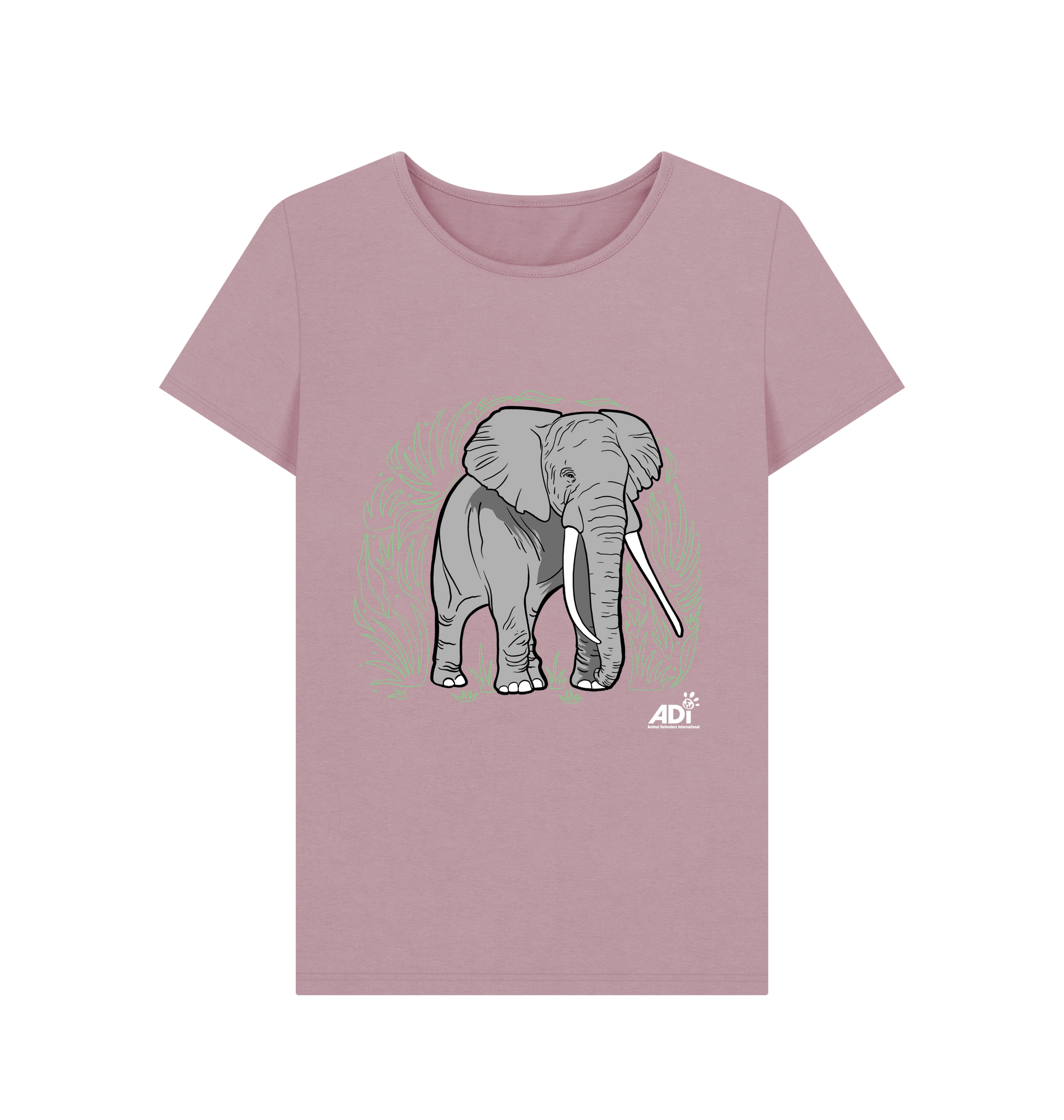 Mauve Printed T-shirt Front