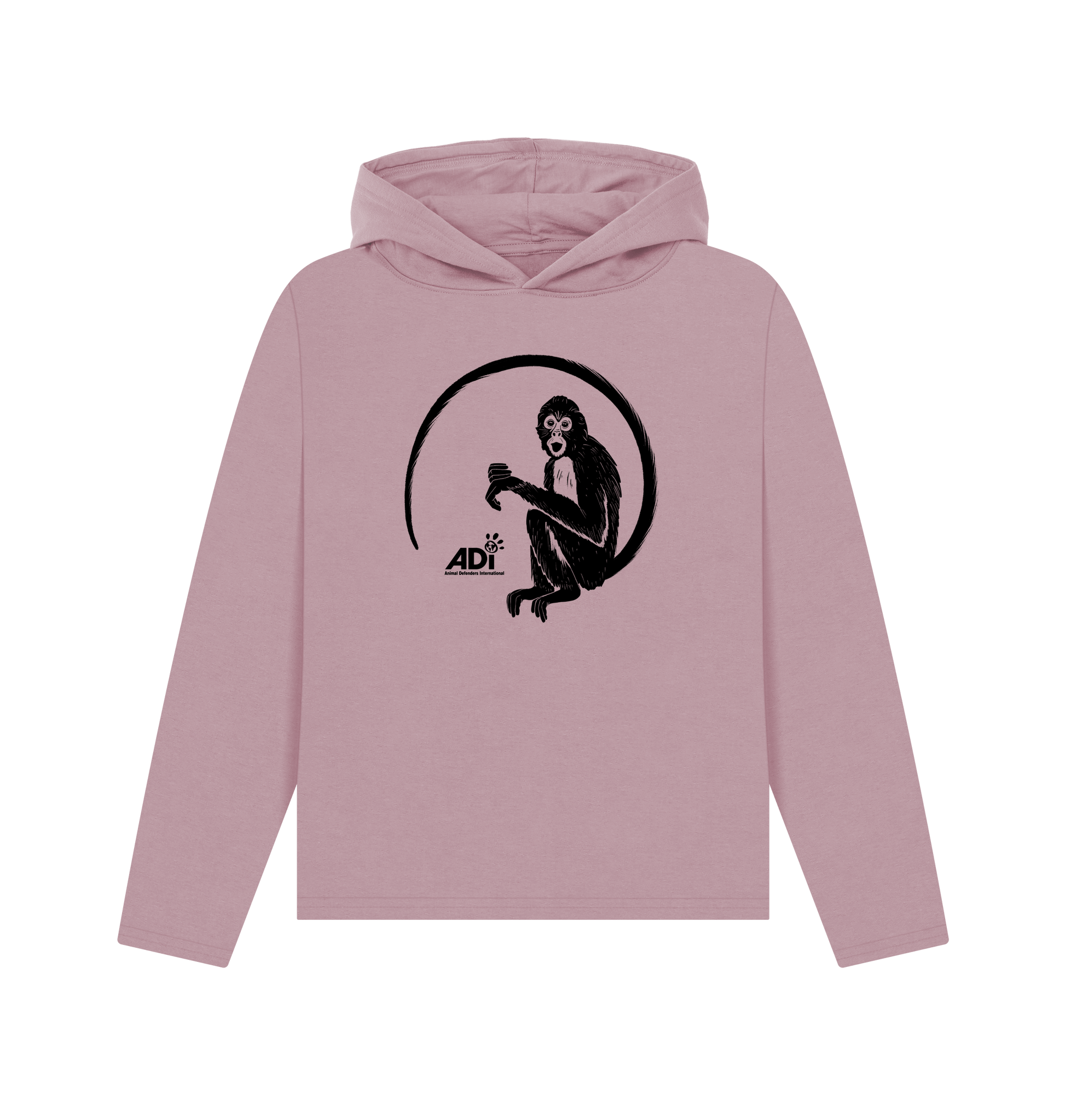 Mauve Printed Hoody Front