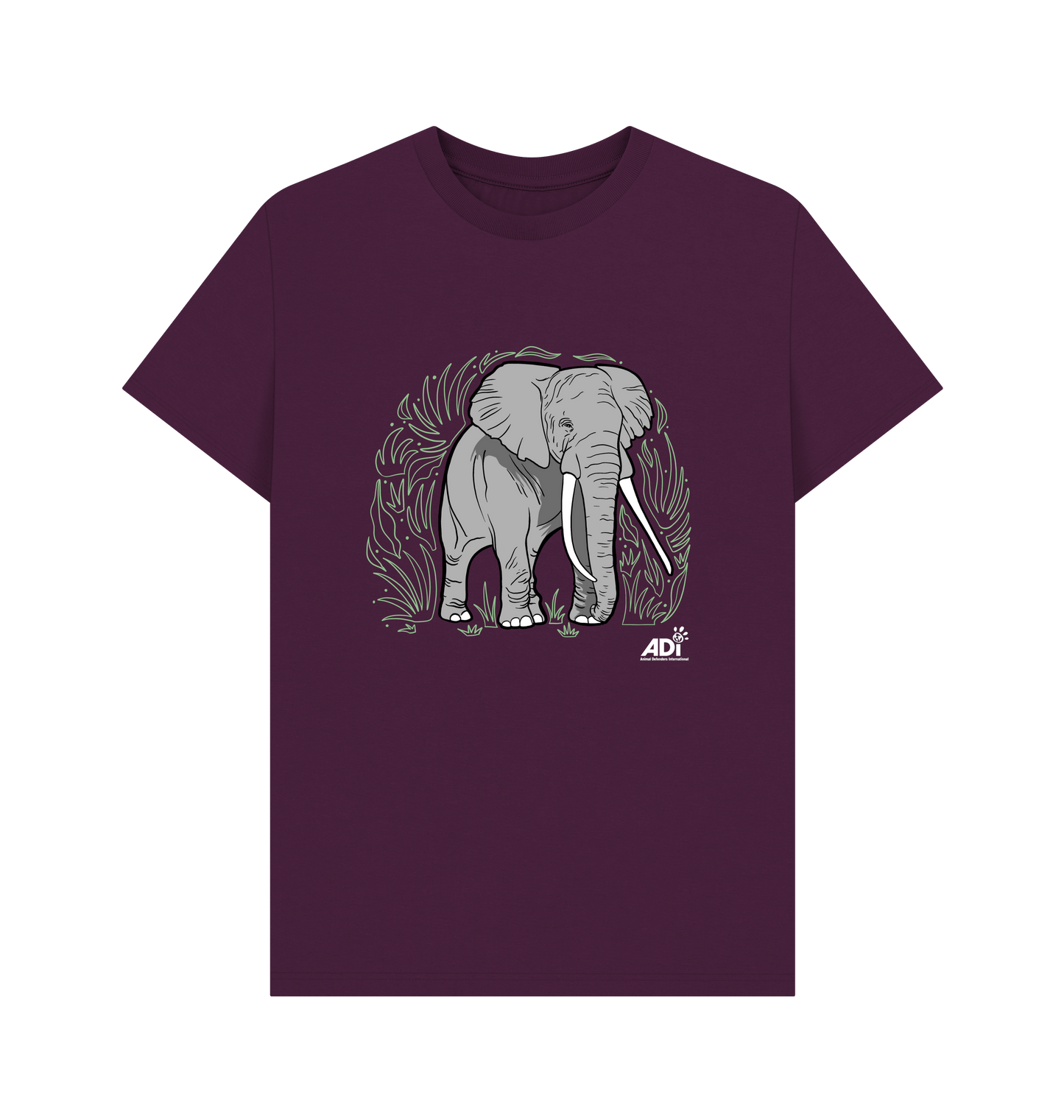 Purple Printed T-shirt Front