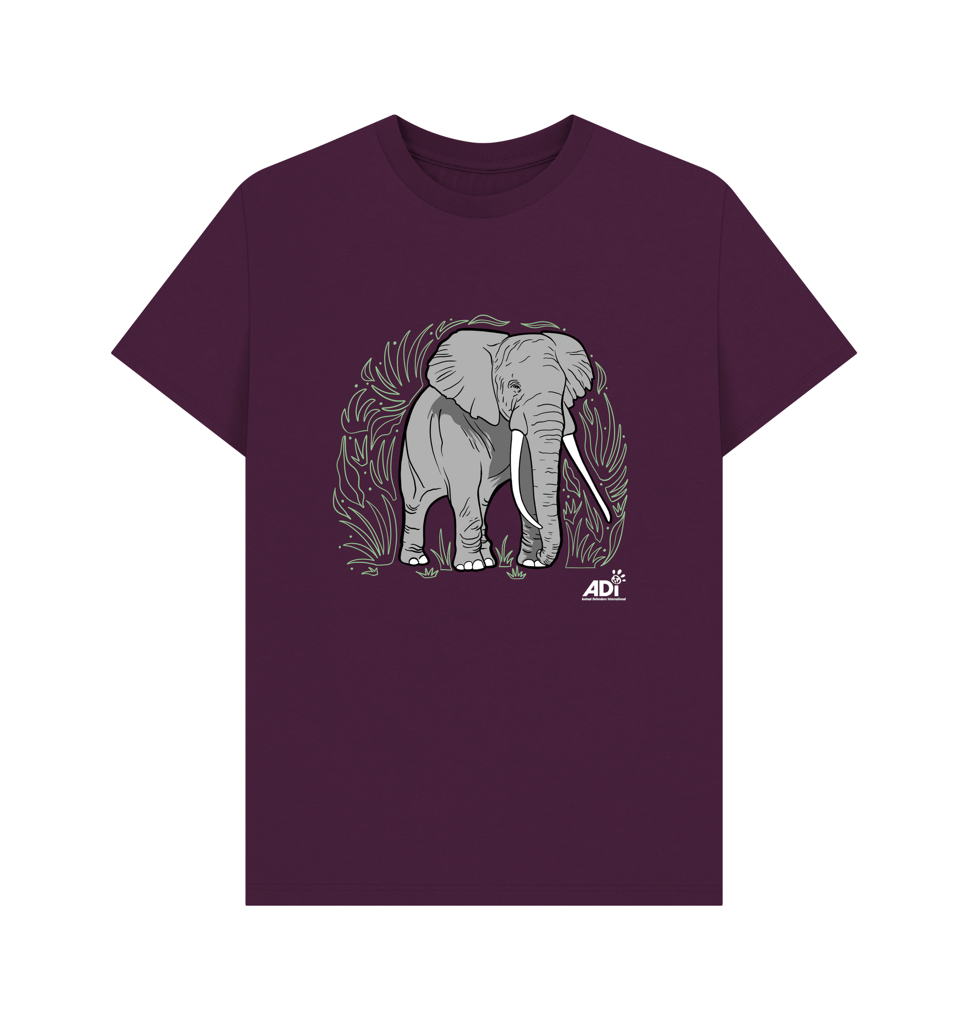 Purple Printed T-shirt Front