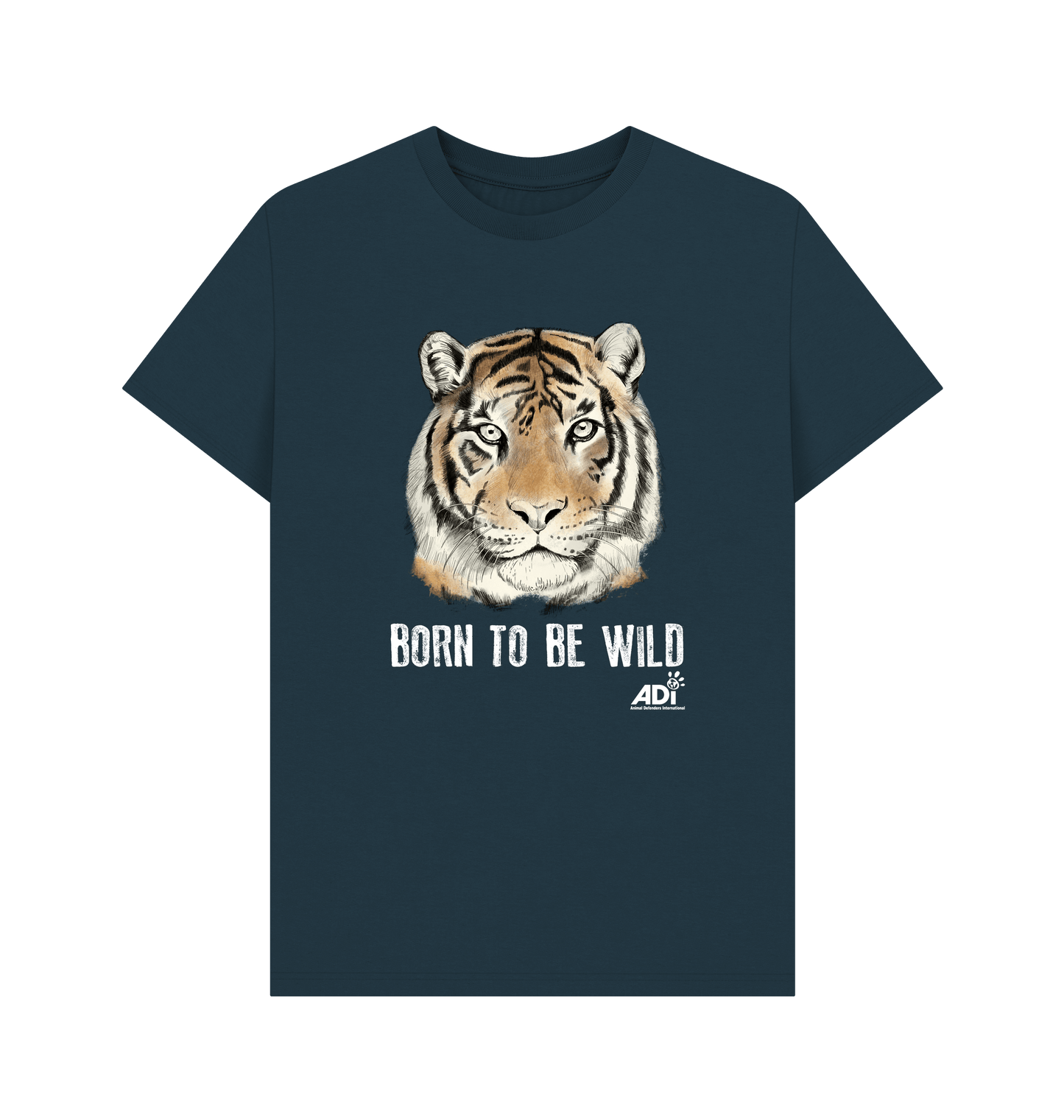 Denim Blue Printed T-shirt Front