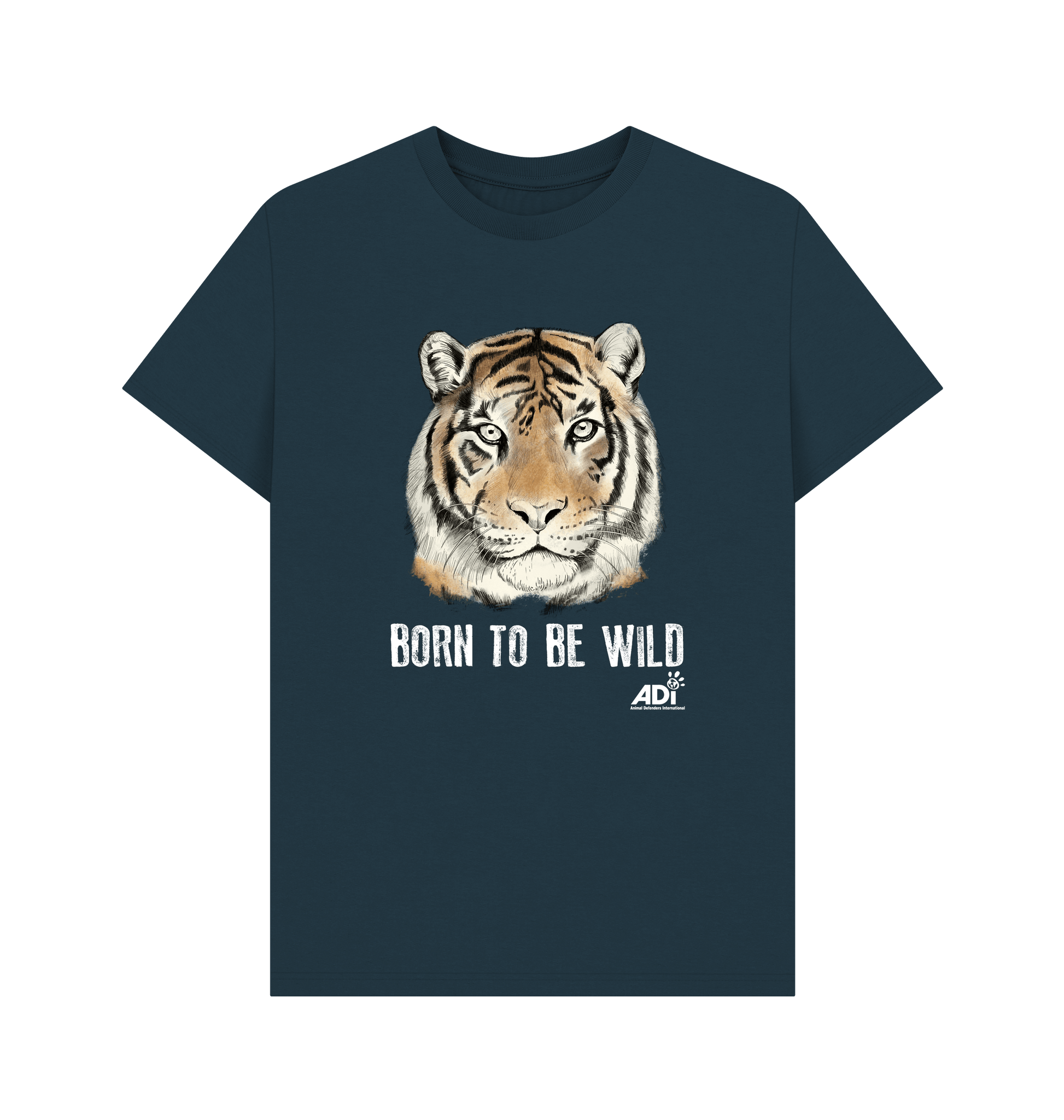 Denim Blue Printed T-shirt Front