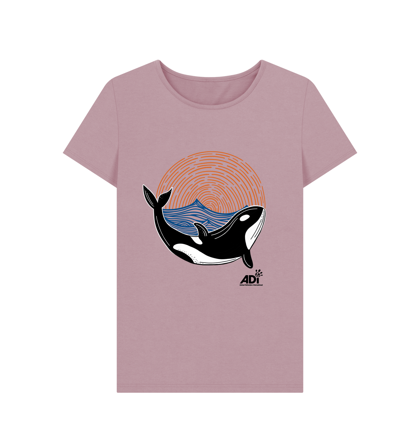 Mauve Printed T-shirt Front