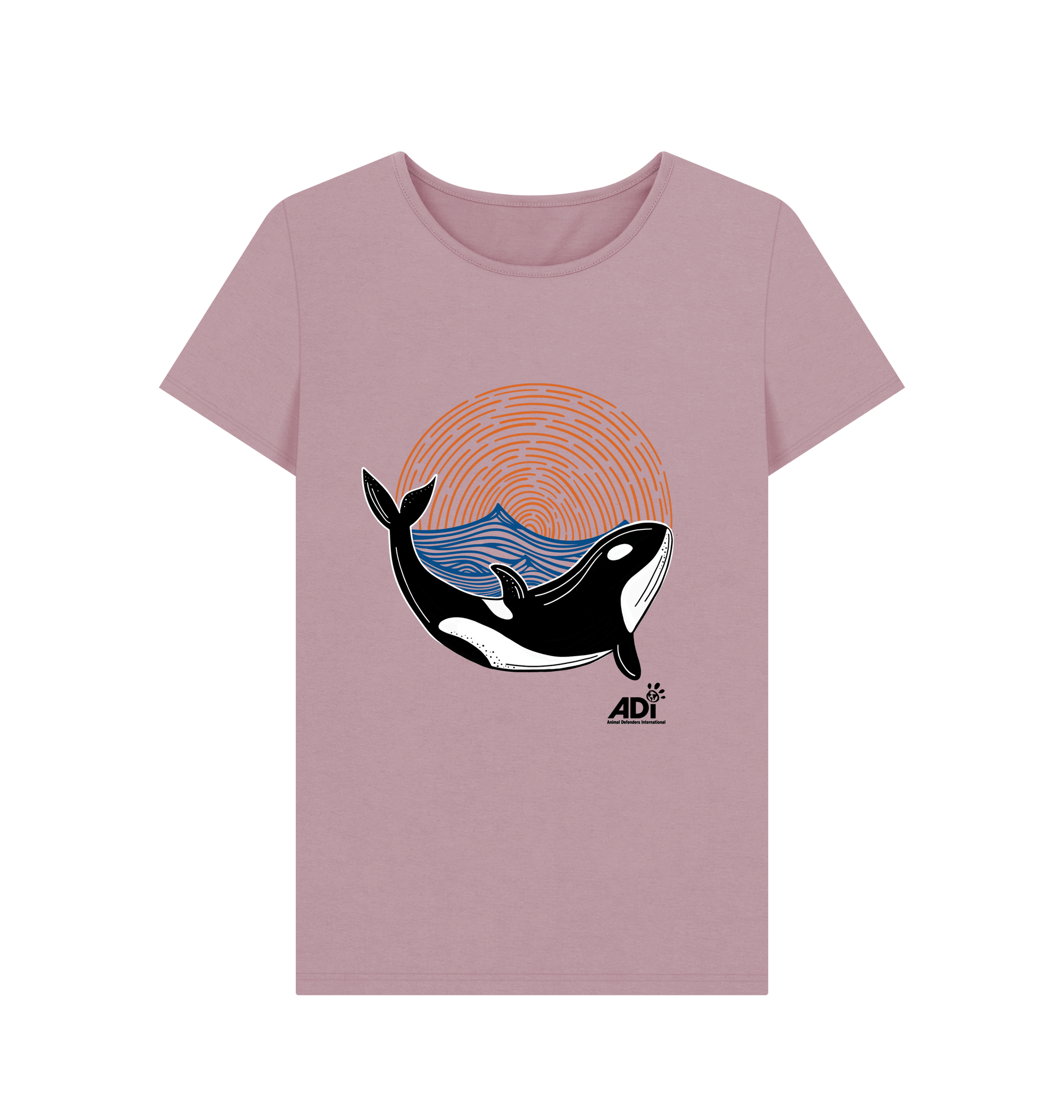 Mauve Printed T-shirt Front