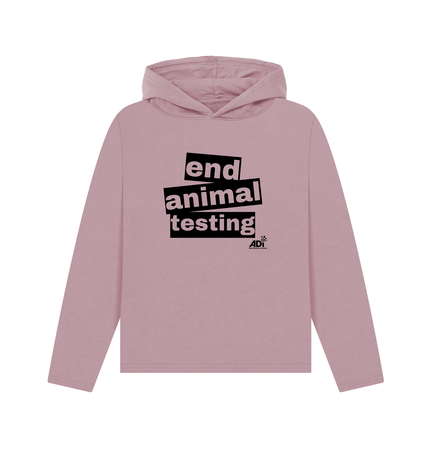 Mauve Printed Hoody Front