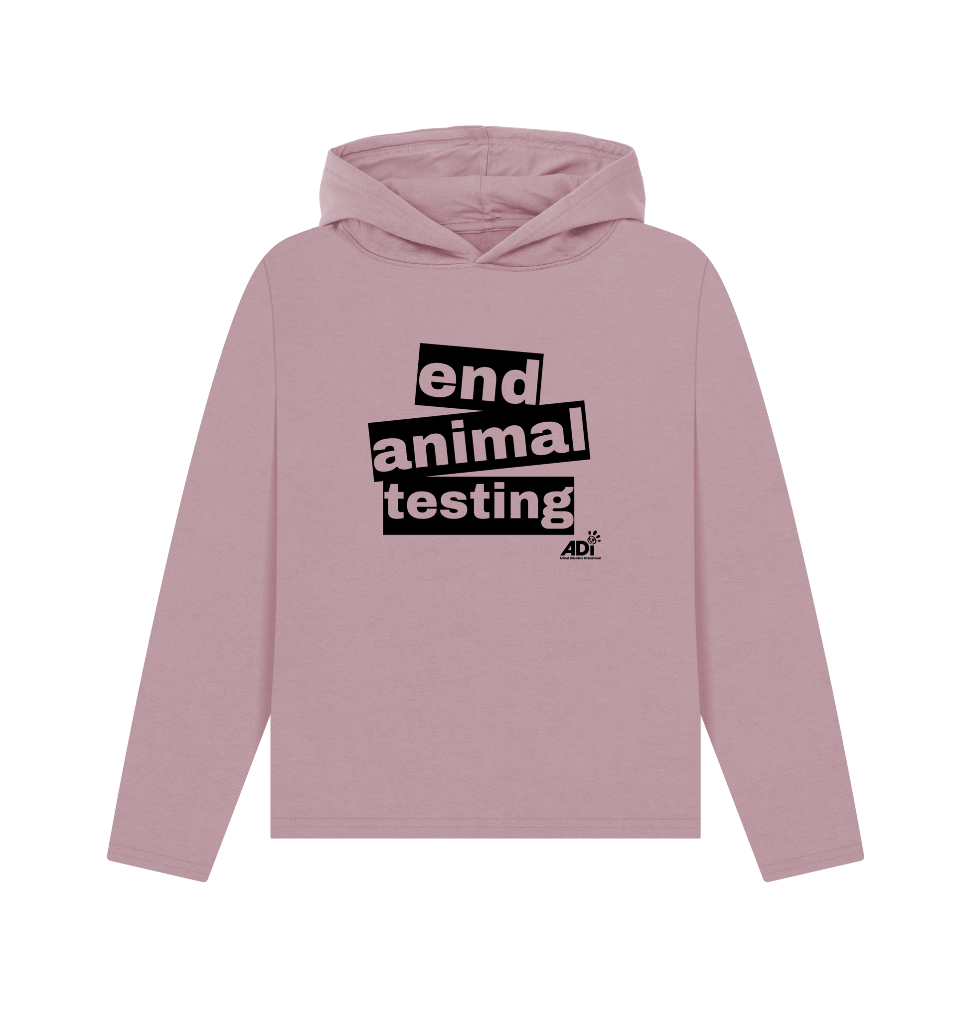 Mauve Printed Hoody Front