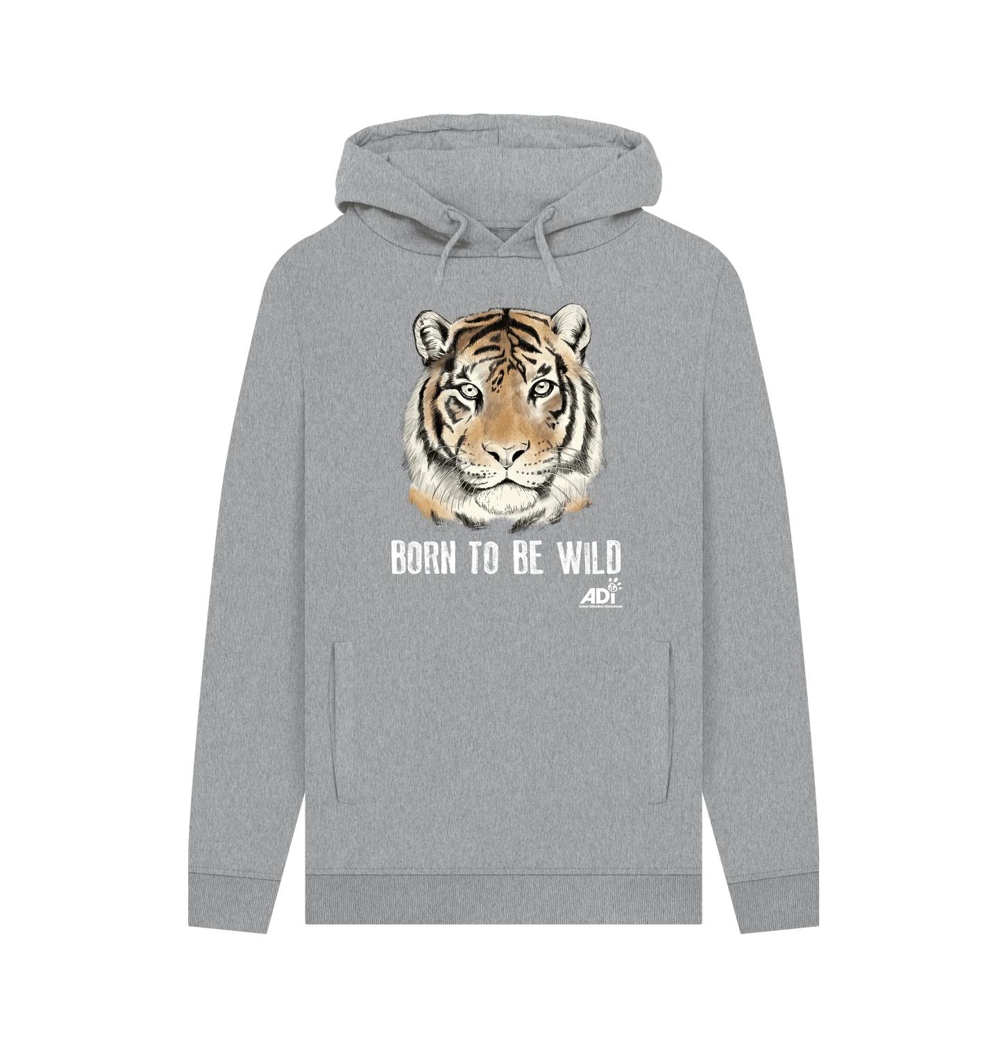 Light Heather Printed Hoody Front