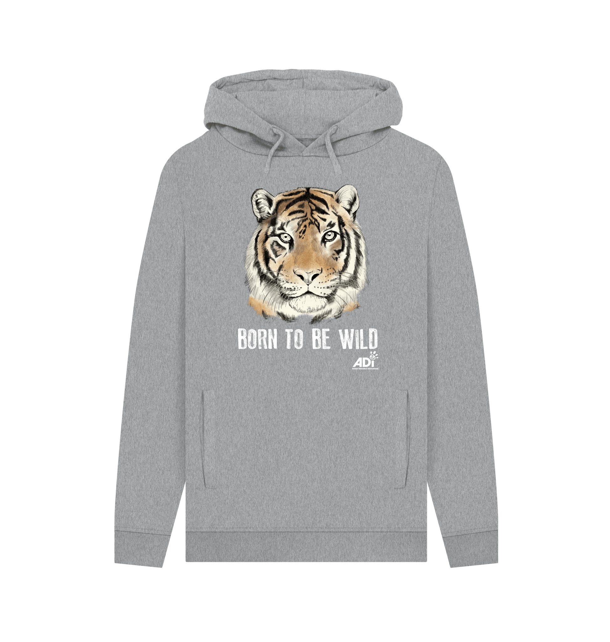 Light Heather Printed Hoody Front