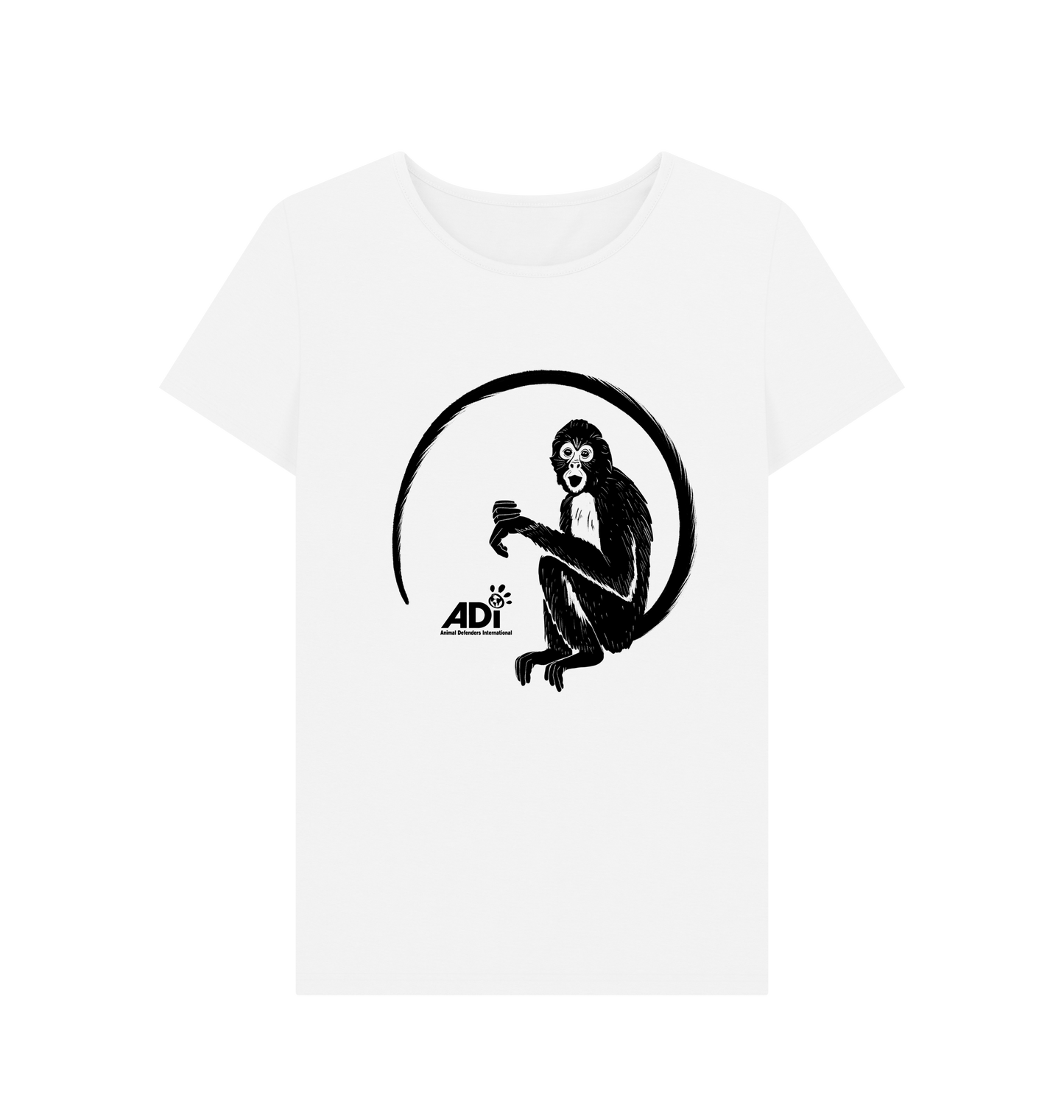 White Printed T-shirt Front