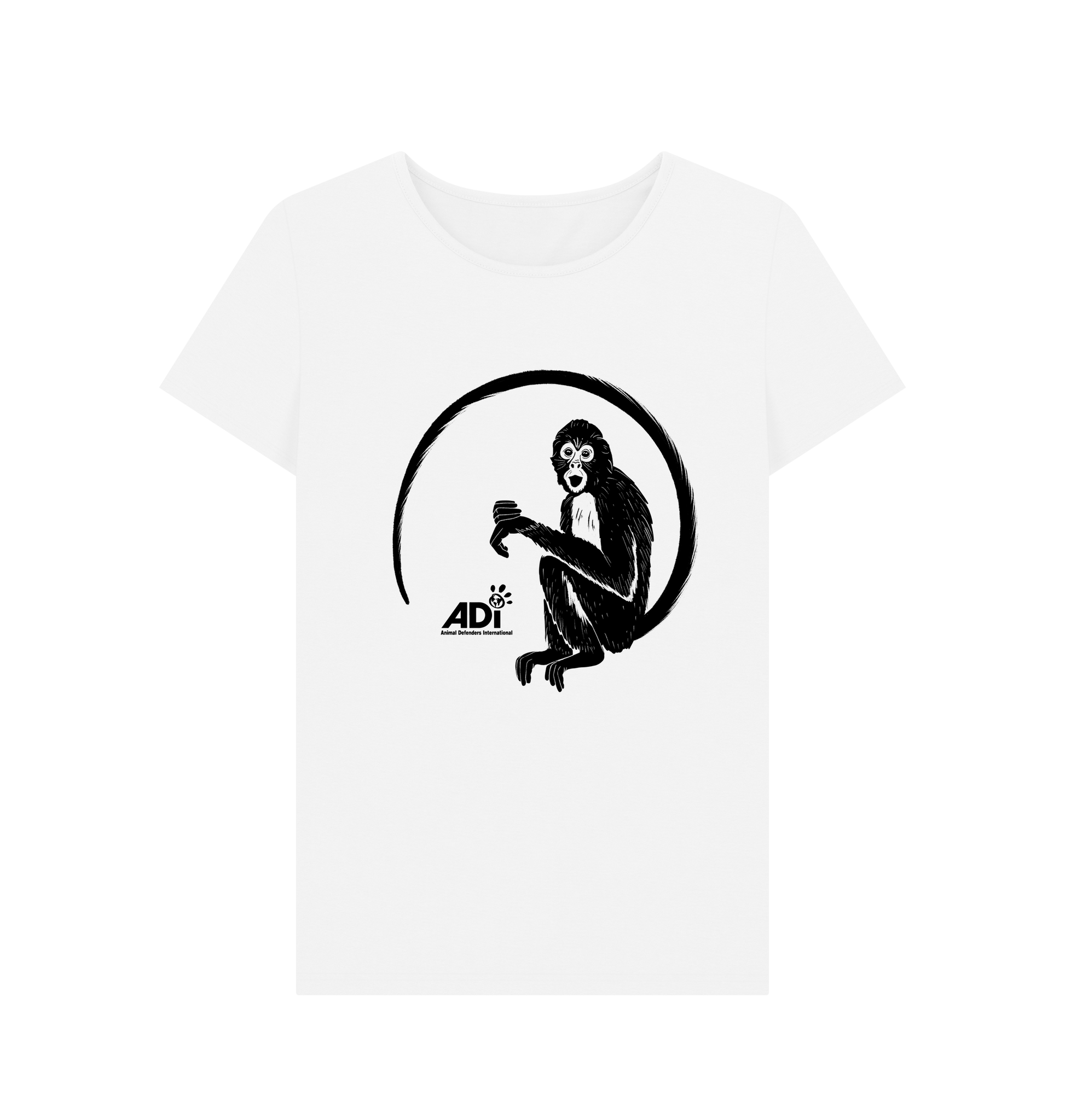 White Printed T-shirt Front