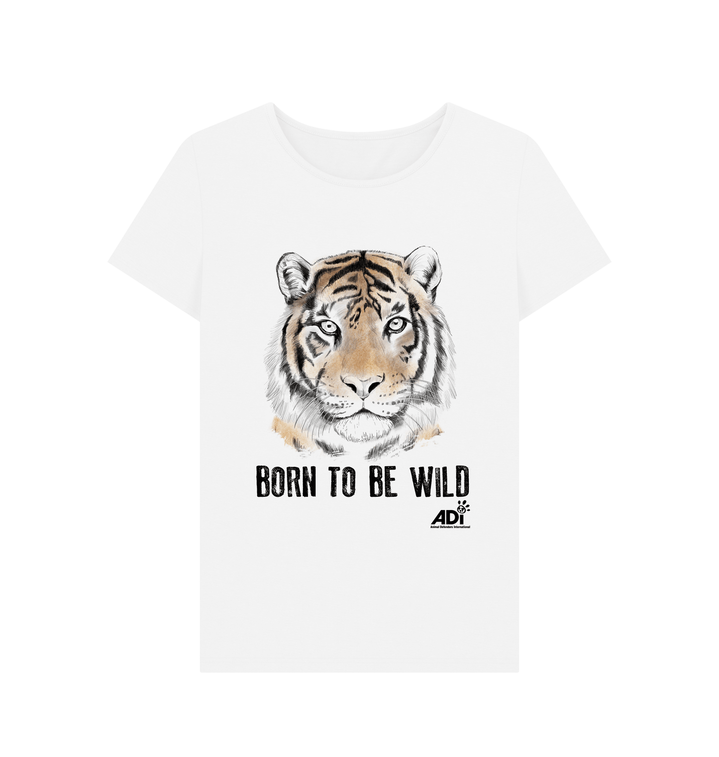 White Printed T-shirt Front