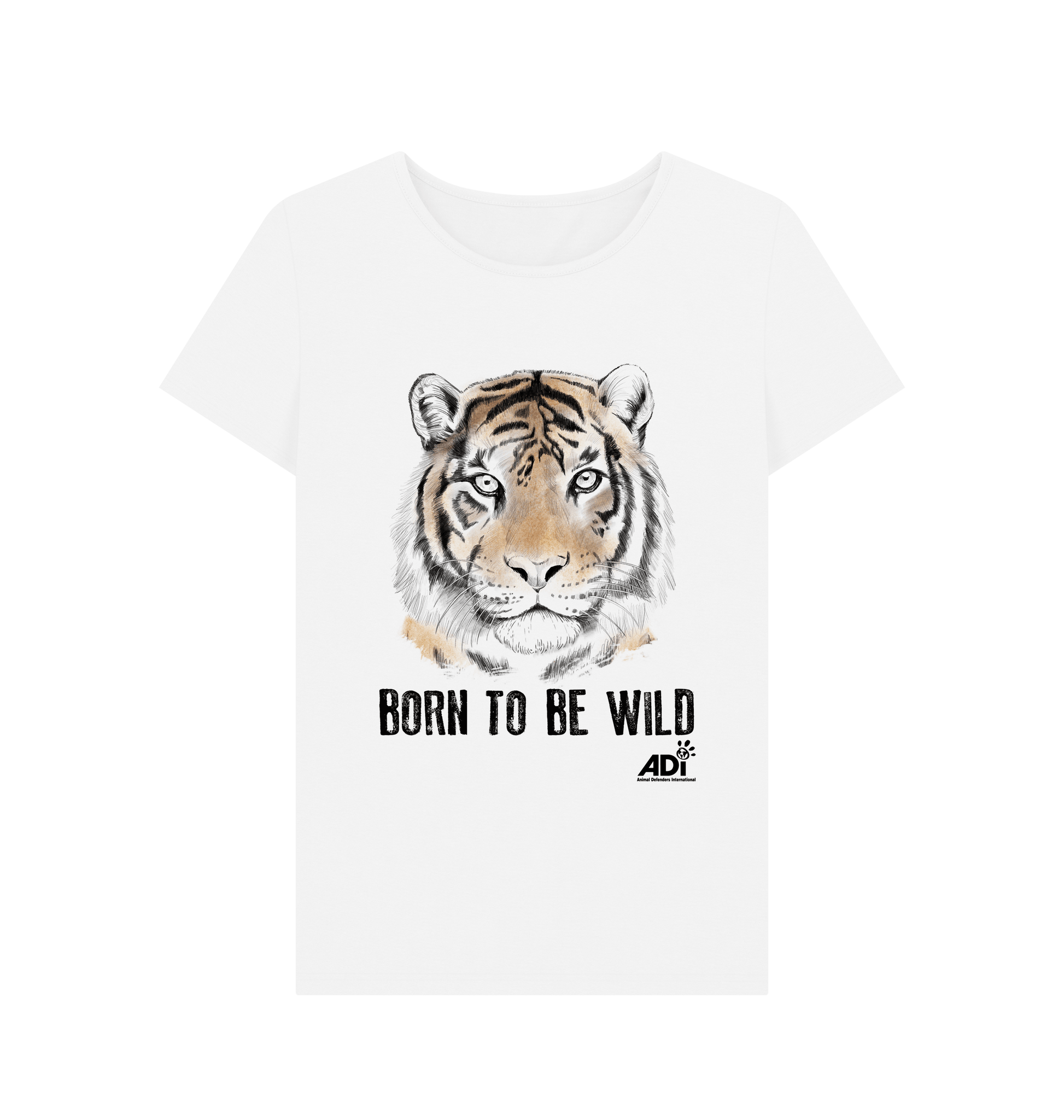 White Printed T-shirt Front