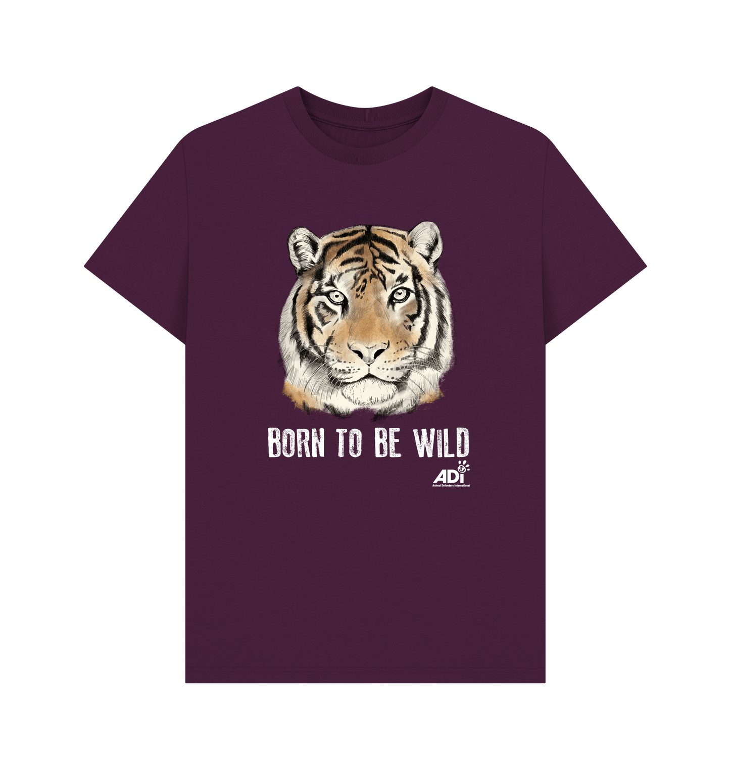 Purple Printed T-shirt Front