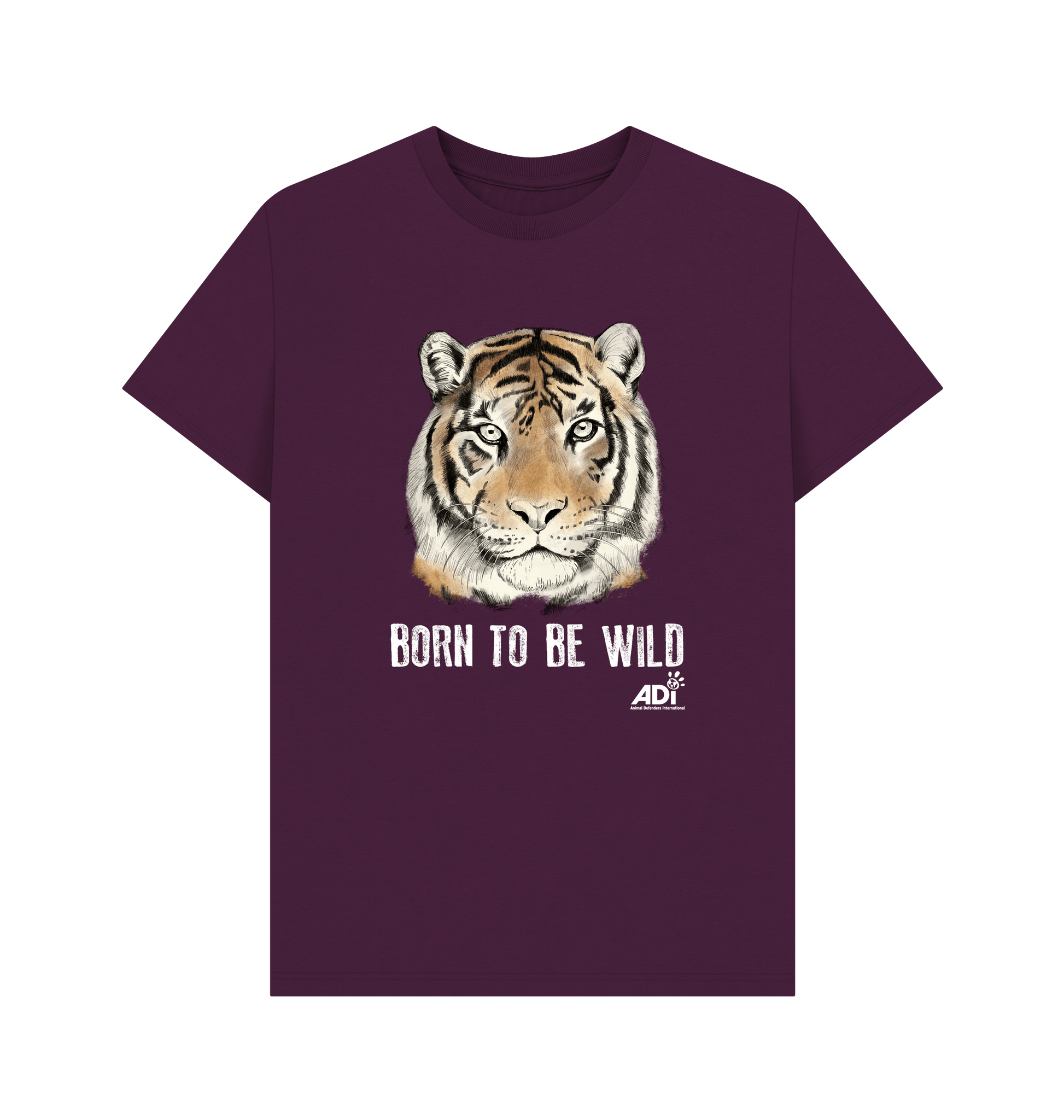 Purple Printed T-shirt Front