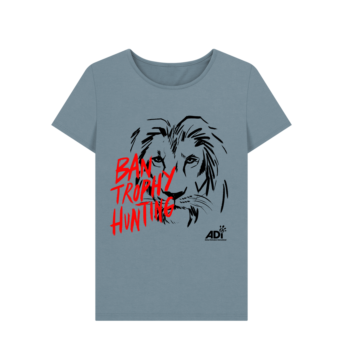 Stone Blue Printed T-shirt Front