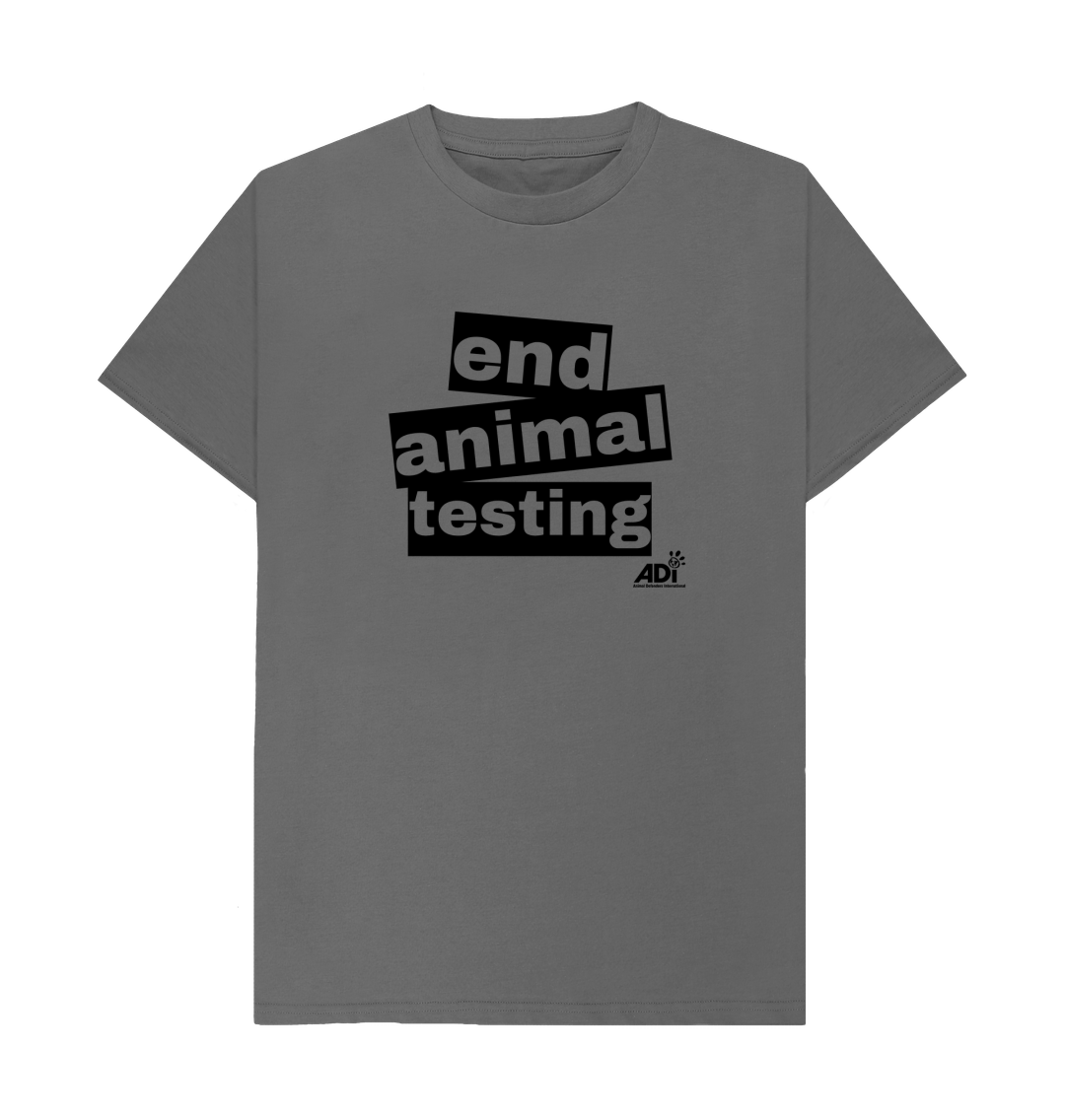 Slate Grey End Animal Testing Men's T-Shirt