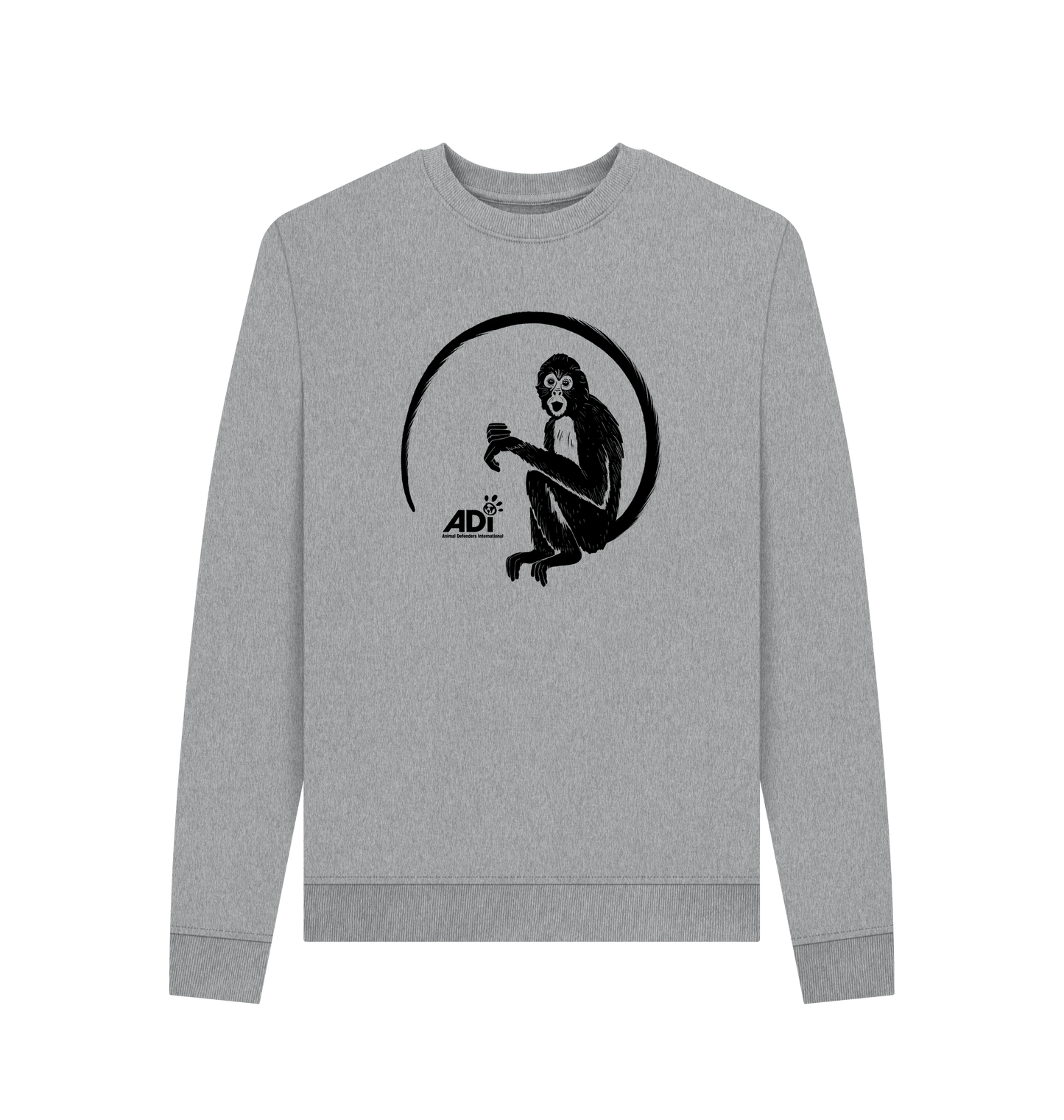 Light Heather Printed Sweater Front