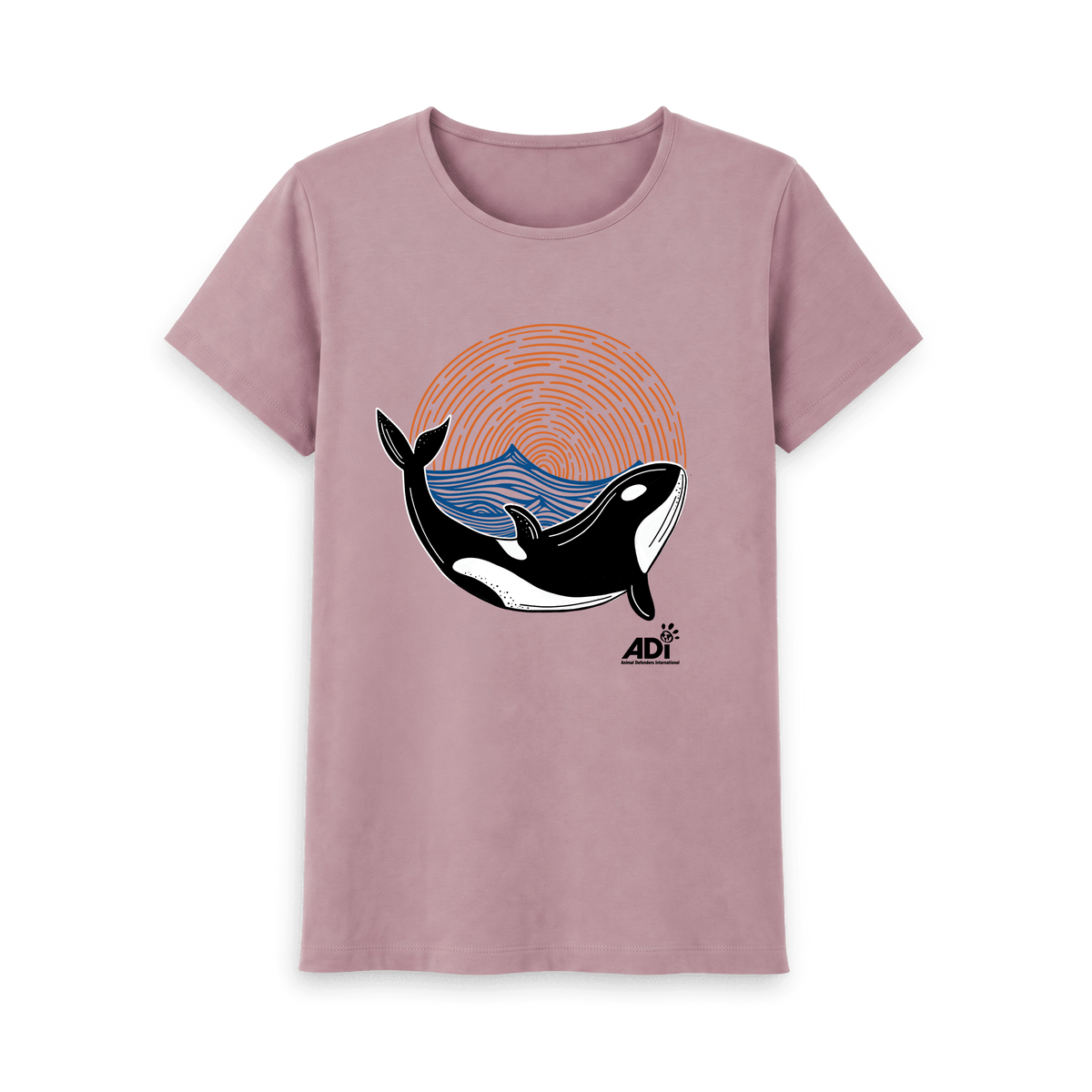 Mauve Printed T-shirt Front
