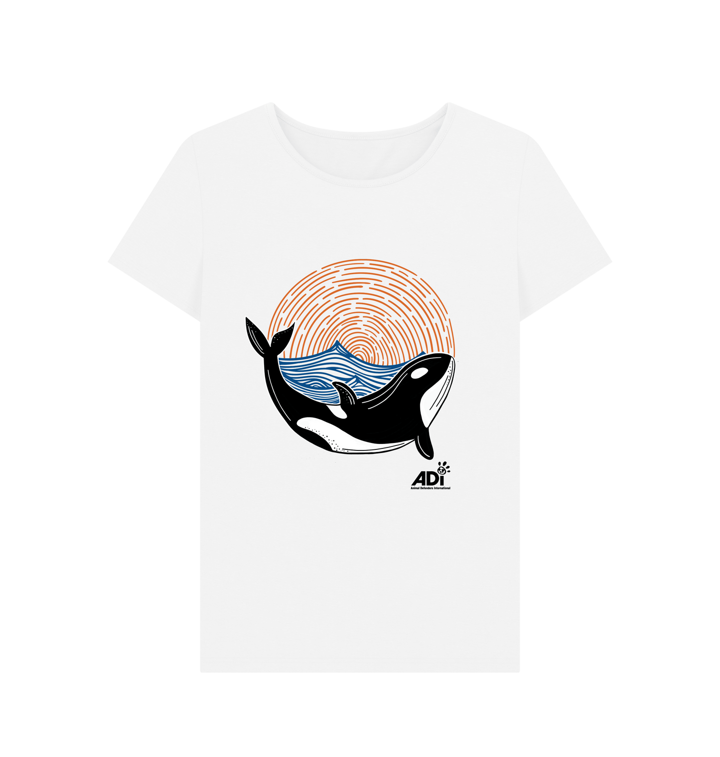 White Printed T-shirt Front